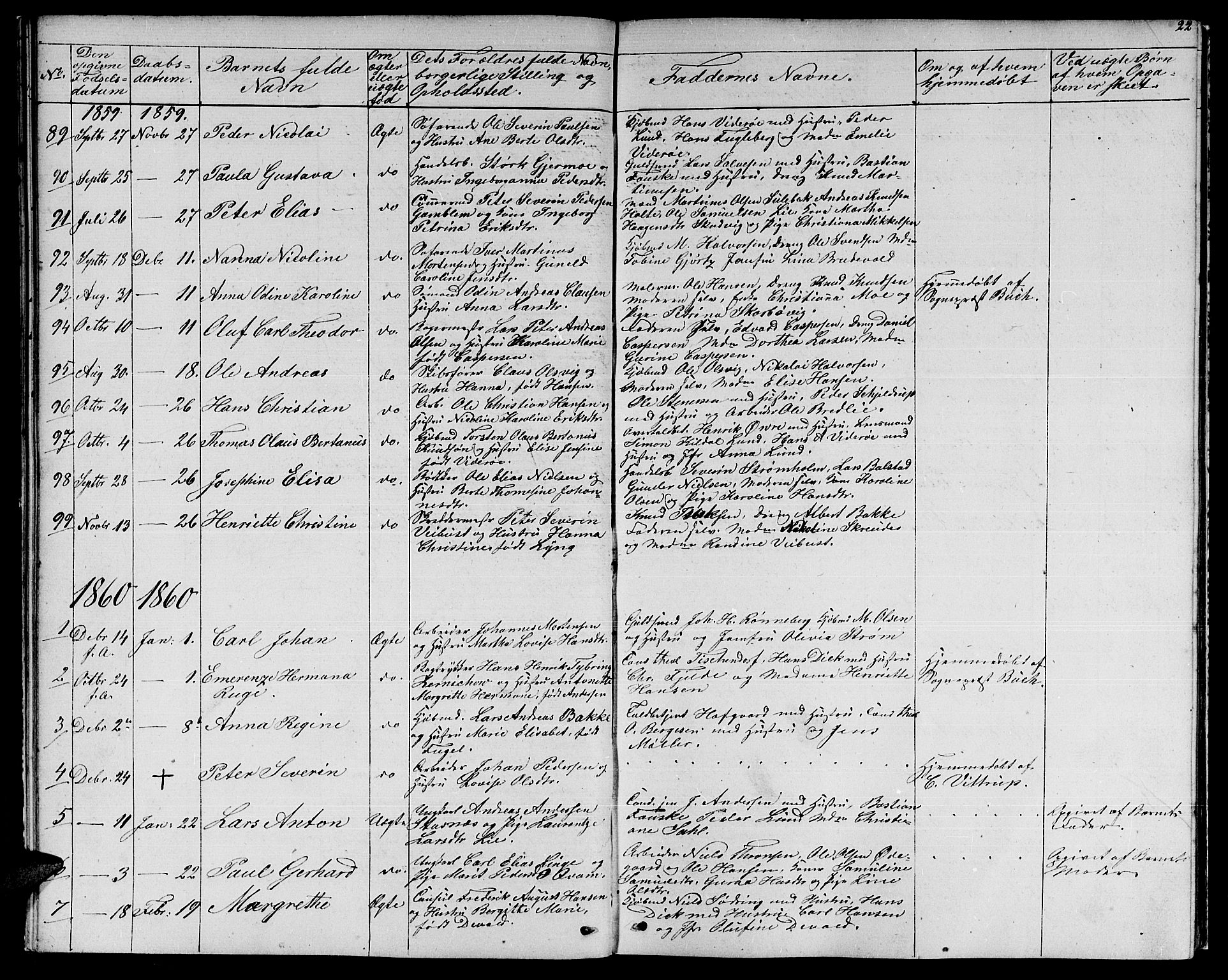Ministerialprotokoller, klokkerbøker og fødselsregistre - Møre og Romsdal, SAT/A-1454/529/L0464: Parish register (copy) no. 529C01, 1855-1867, p. 22