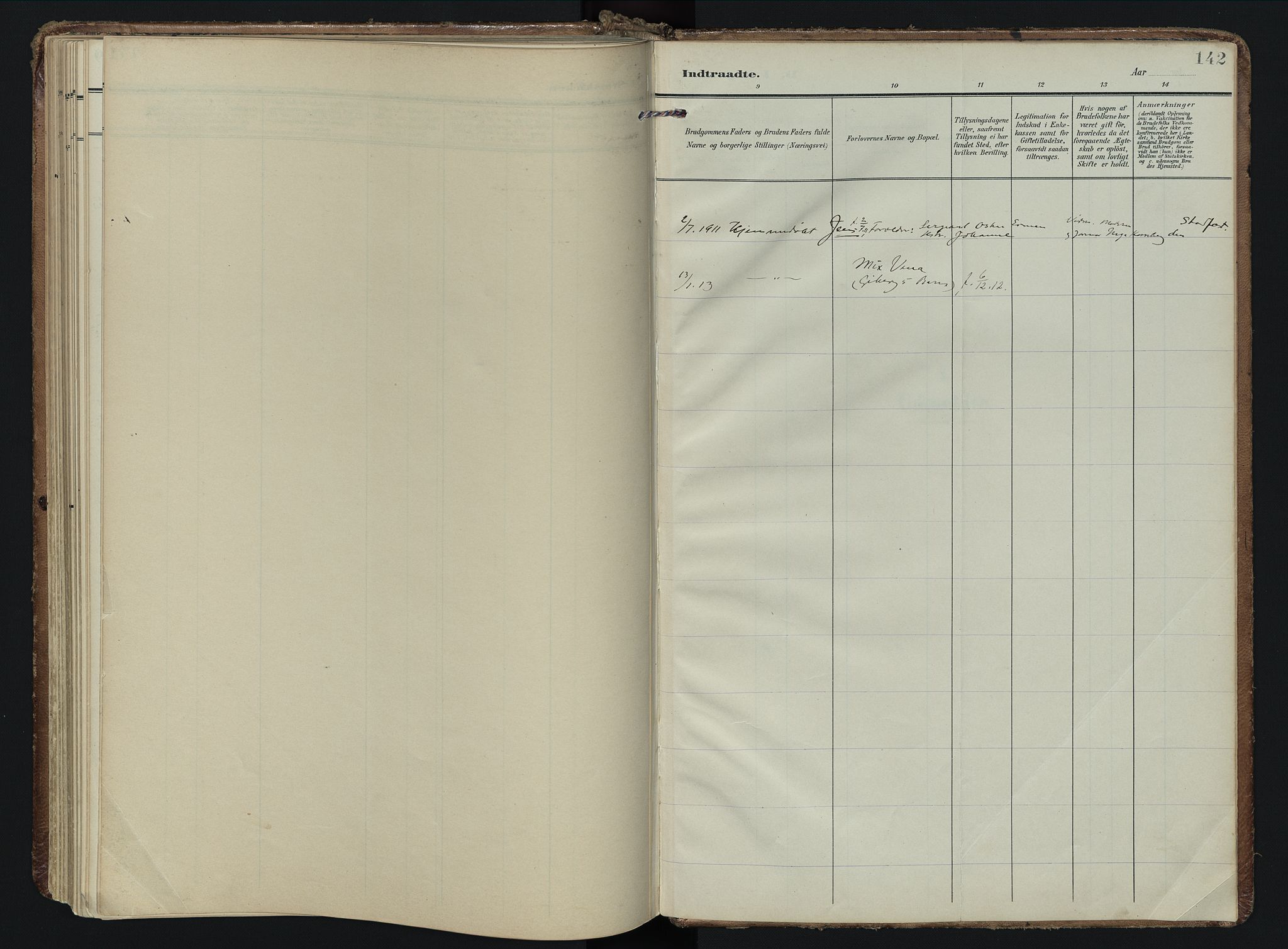 Borge prestekontor Kirkebøker, SAO/A-10903/F/Fb/L0004: Parish register (official) no. II 4, 1902-1914, p. 142