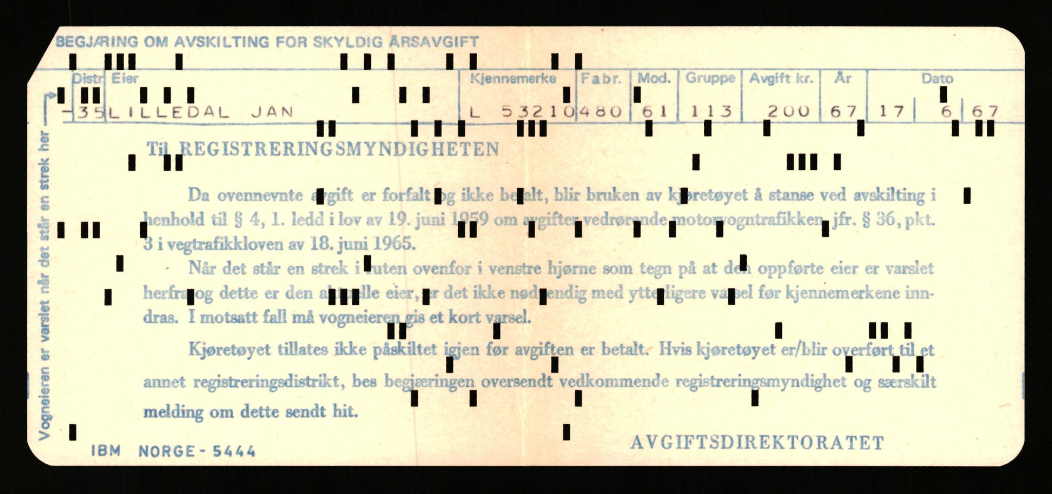 Stavanger trafikkstasjon, AV/SAST-A-101942/0/F/L0053: L-52900 - L-54199, 1930-1971, p. 841