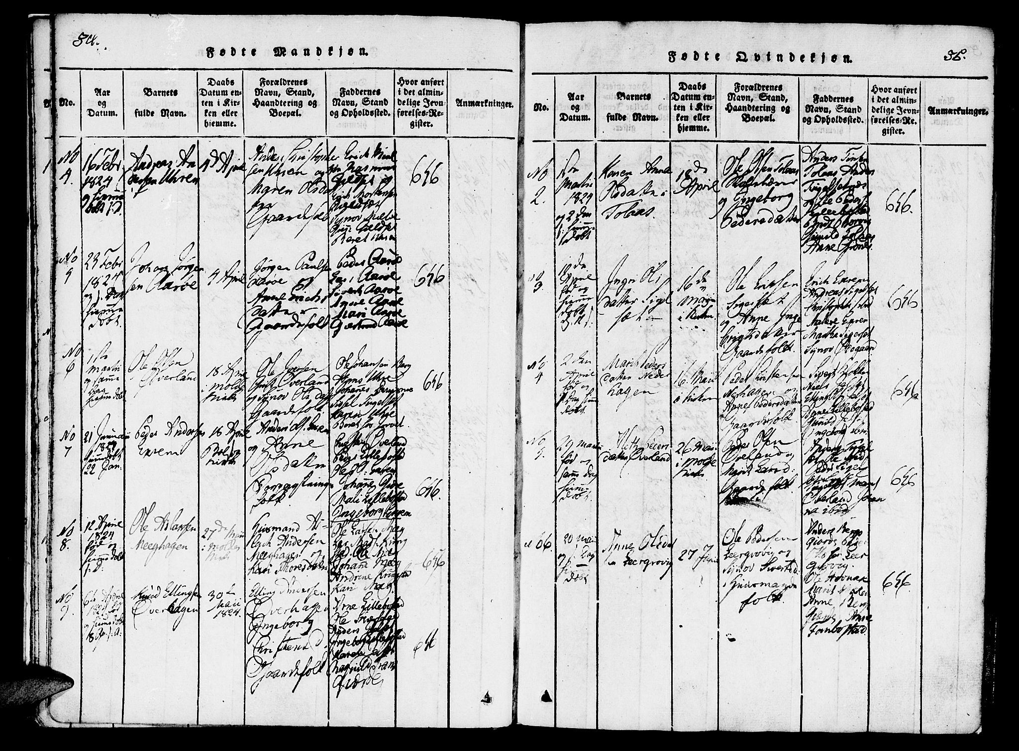 Ministerialprotokoller, klokkerbøker og fødselsregistre - Møre og Romsdal, SAT/A-1454/555/L0652: Parish register (official) no. 555A03, 1817-1843, p. 34-35