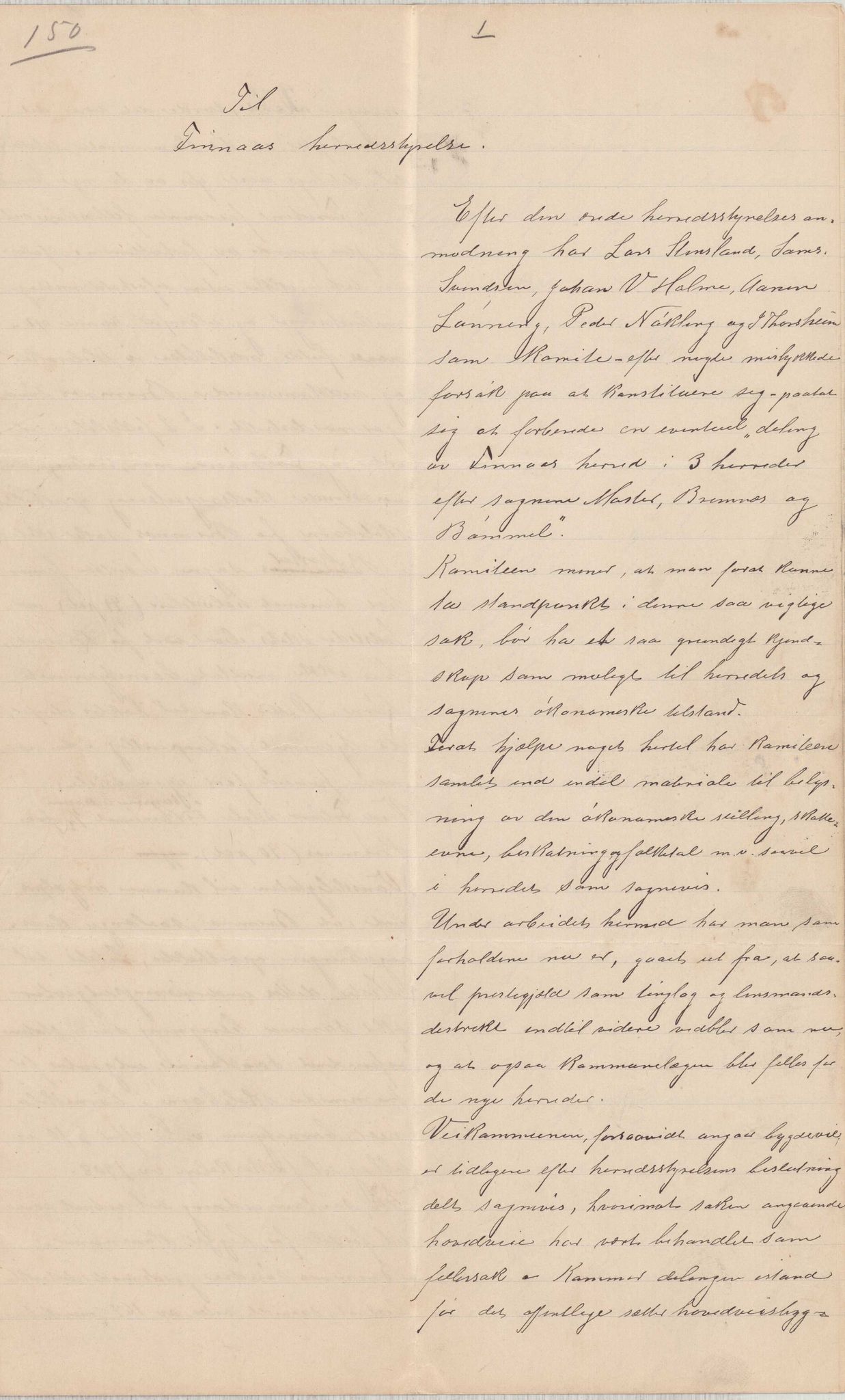 Finnaas kommune. Formannskapet, IKAH/1218a-021/D/Da/L0001/0009: Korrespondanse / saker / Komiteen for deling av Finnås herad. Ymse utgreiingar , 1911, p. 10