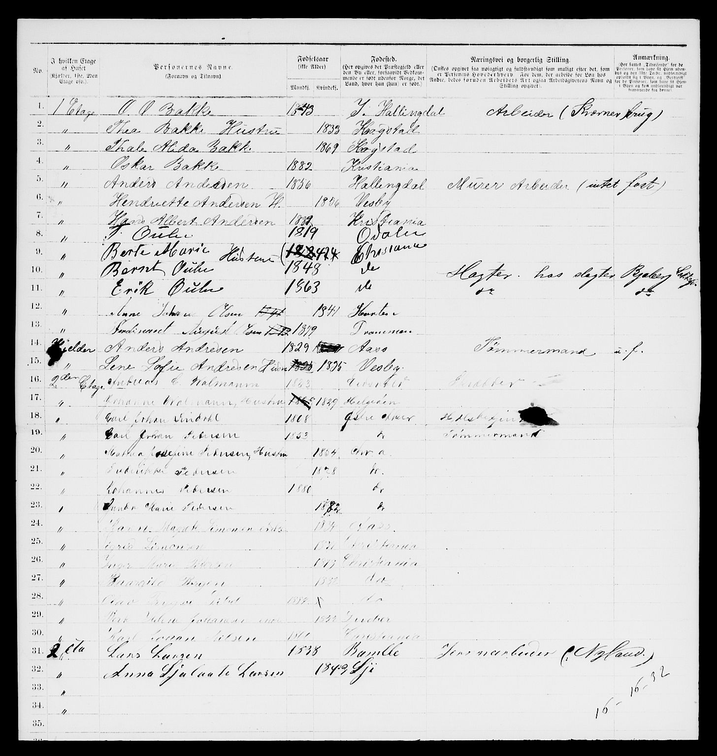 RA, 1885 census for 0301 Kristiania, 1885, p. 10837