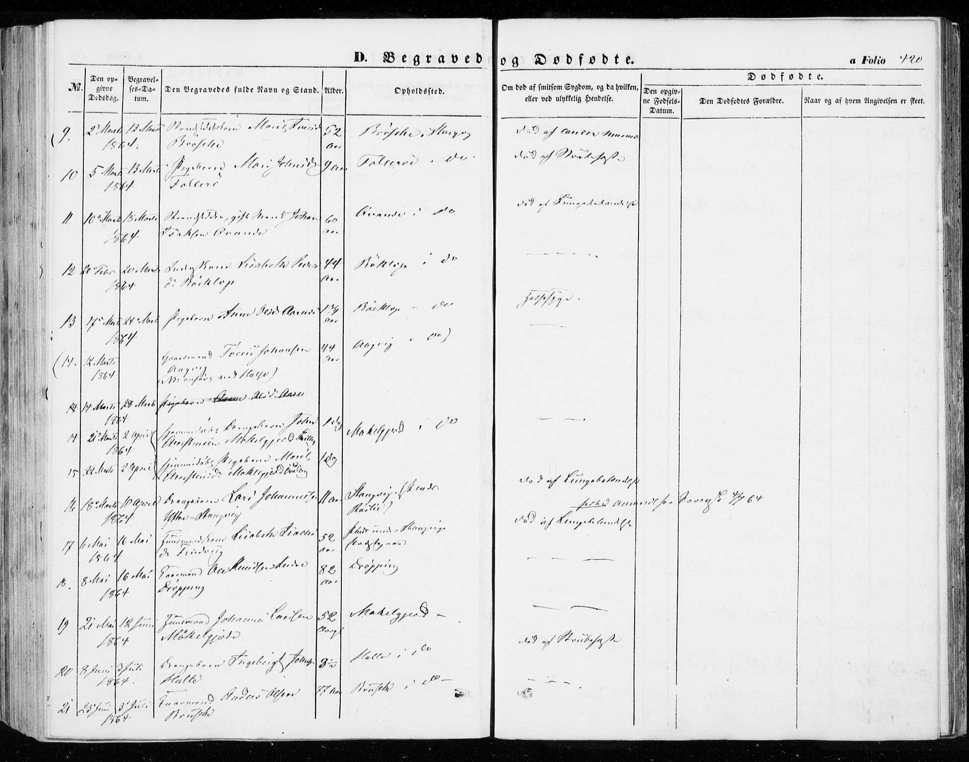 Ministerialprotokoller, klokkerbøker og fødselsregistre - Møre og Romsdal, AV/SAT-A-1454/592/L1026: Parish register (official) no. 592A04, 1849-1867, p. 420