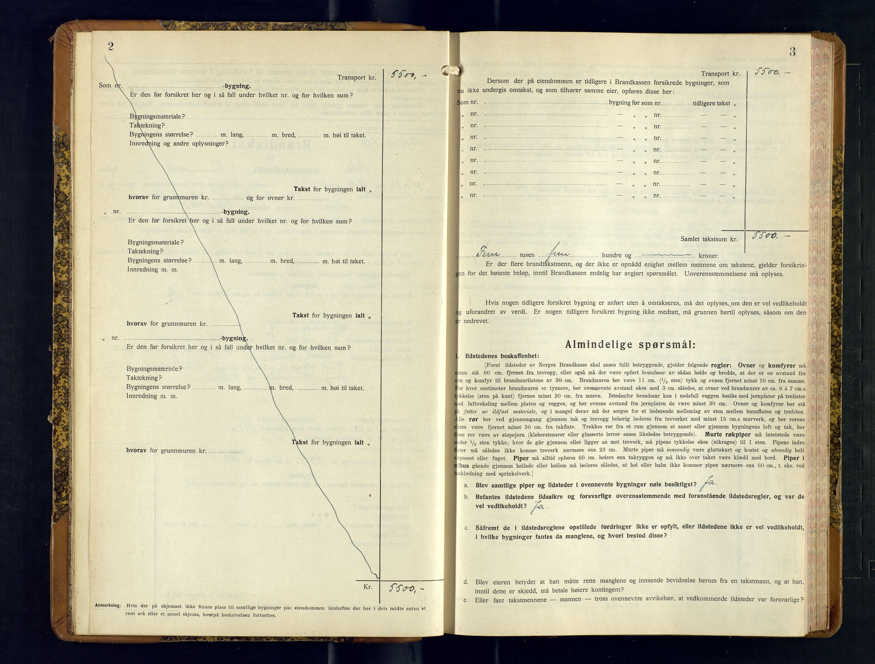 Alta lensmannskontor, AV/SATØ-S-1165/O/Ob/L0177: Branntakstprotokoll, 1932-1937, p. 2-3