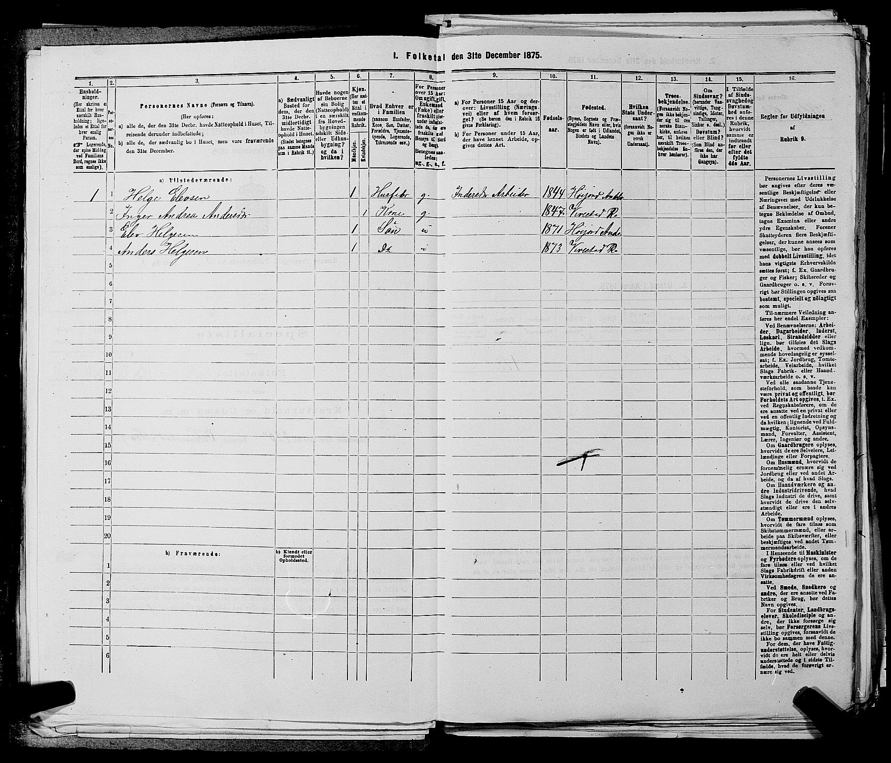 SAKO, 1875 census for 0718P Ramnes, 1875, p. 739