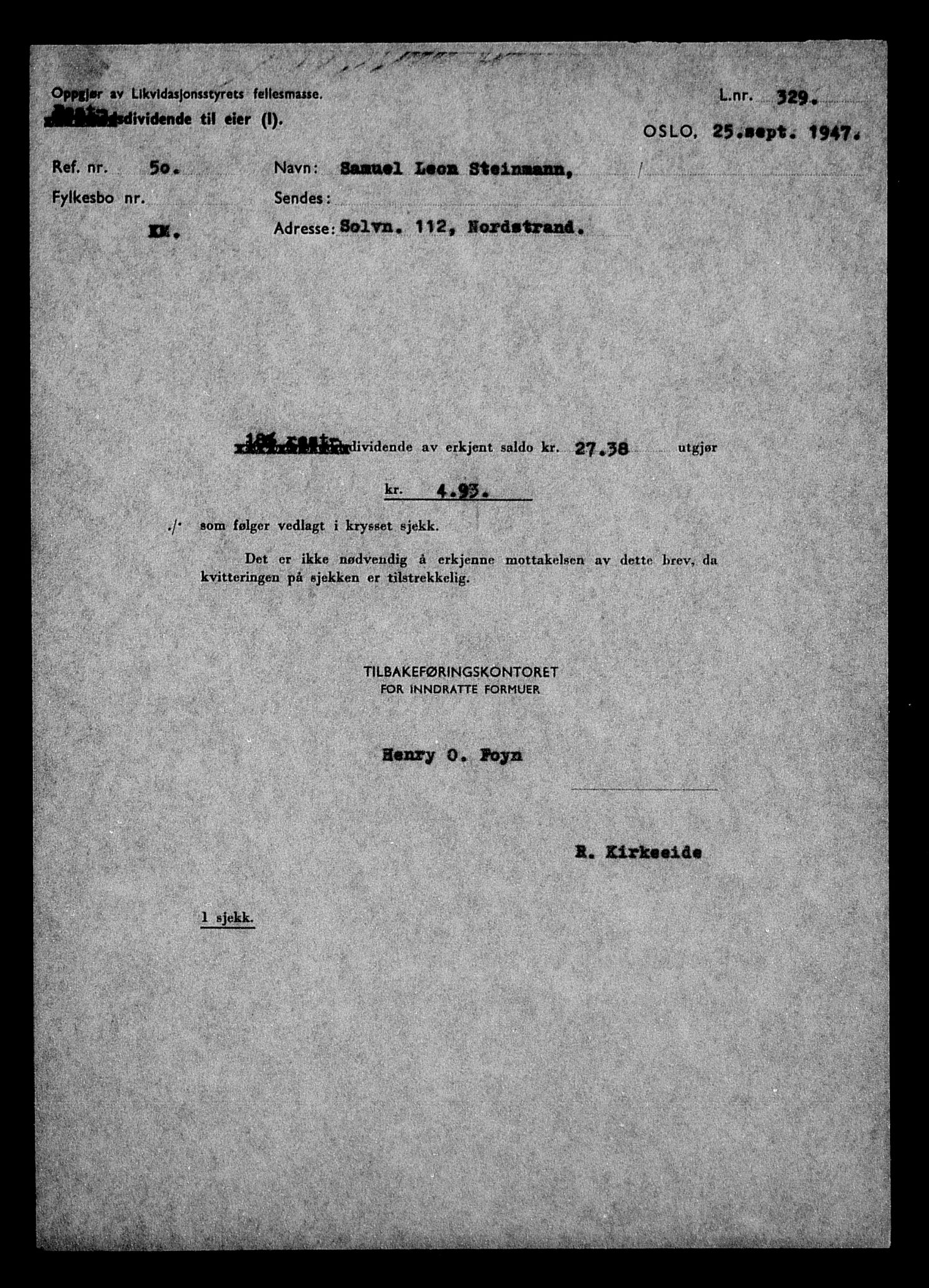 Justisdepartementet, Tilbakeføringskontoret for inndratte formuer, RA/S-1564/H/Hc/Hcc/L0983: --, 1945-1947, p. 4