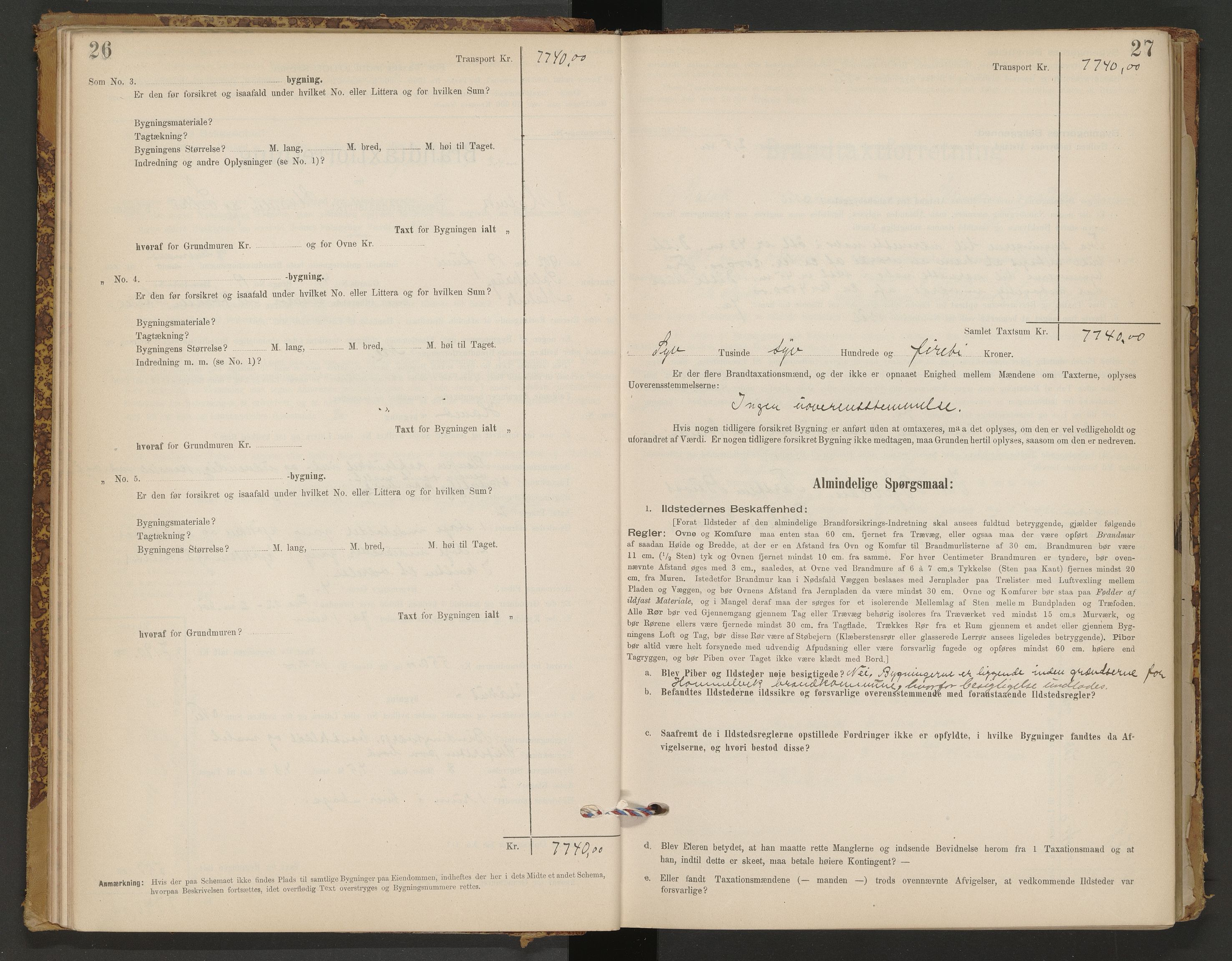 Norges Brannkasse Malvik, AV/SAT-A-1289/Fb/L0001: Branntakstprotokoll, 1895-1945, p. 26-27
