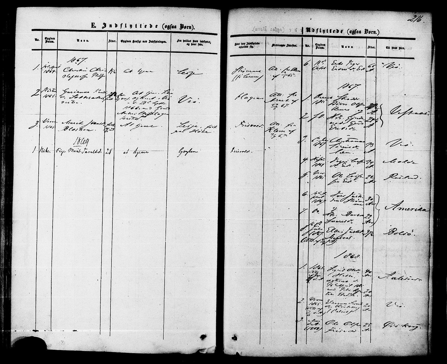 Ministerialprotokoller, klokkerbøker og fødselsregistre - Møre og Romsdal, AV/SAT-A-1454/542/L0552: Parish register (official) no. 542A02, 1854-1884, p. 216