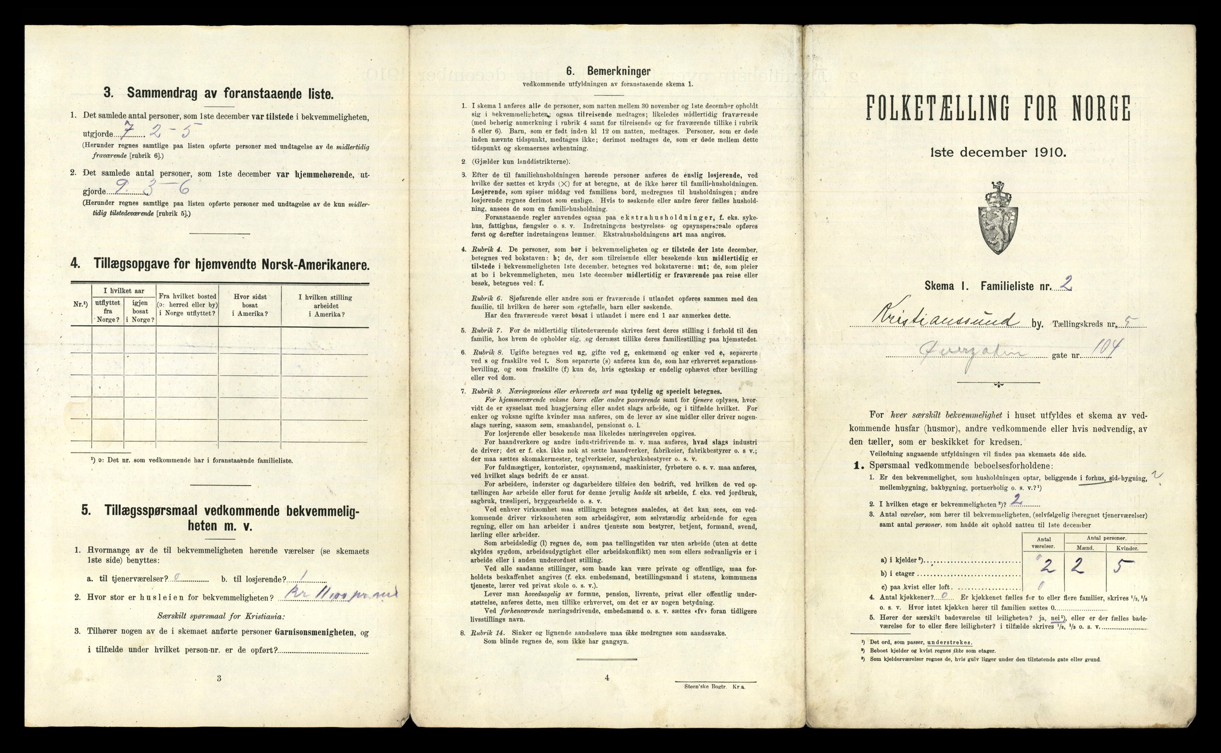 RA, 1910 census for Kristiansund, 1910, p. 981