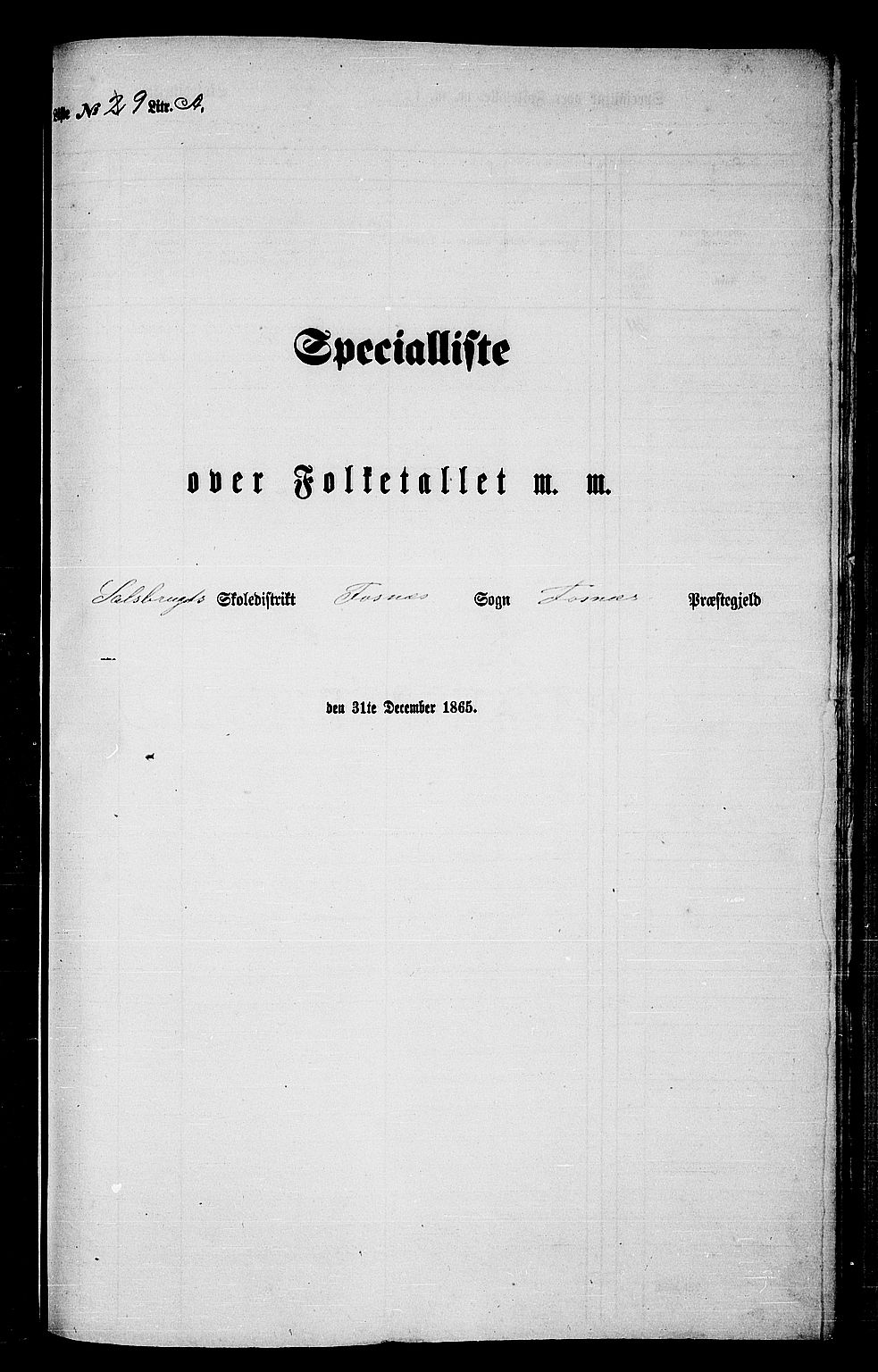 RA, 1865 census for Fosnes, 1865, p. 158