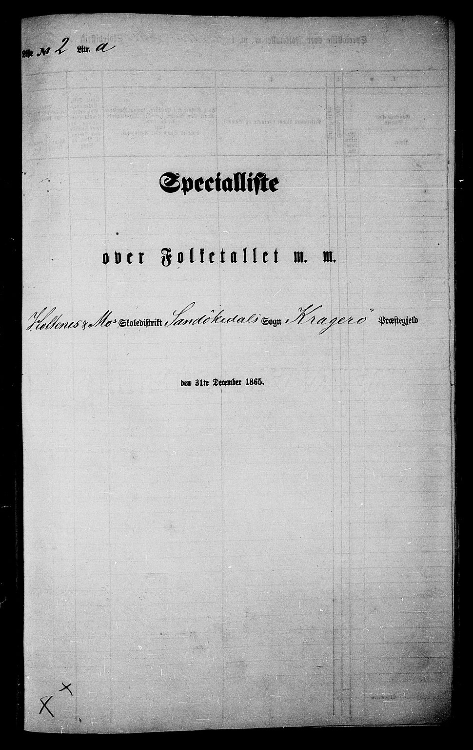 RA, 1865 census for Kragerø/Sannidal og Skåtøy, 1865, p. 25