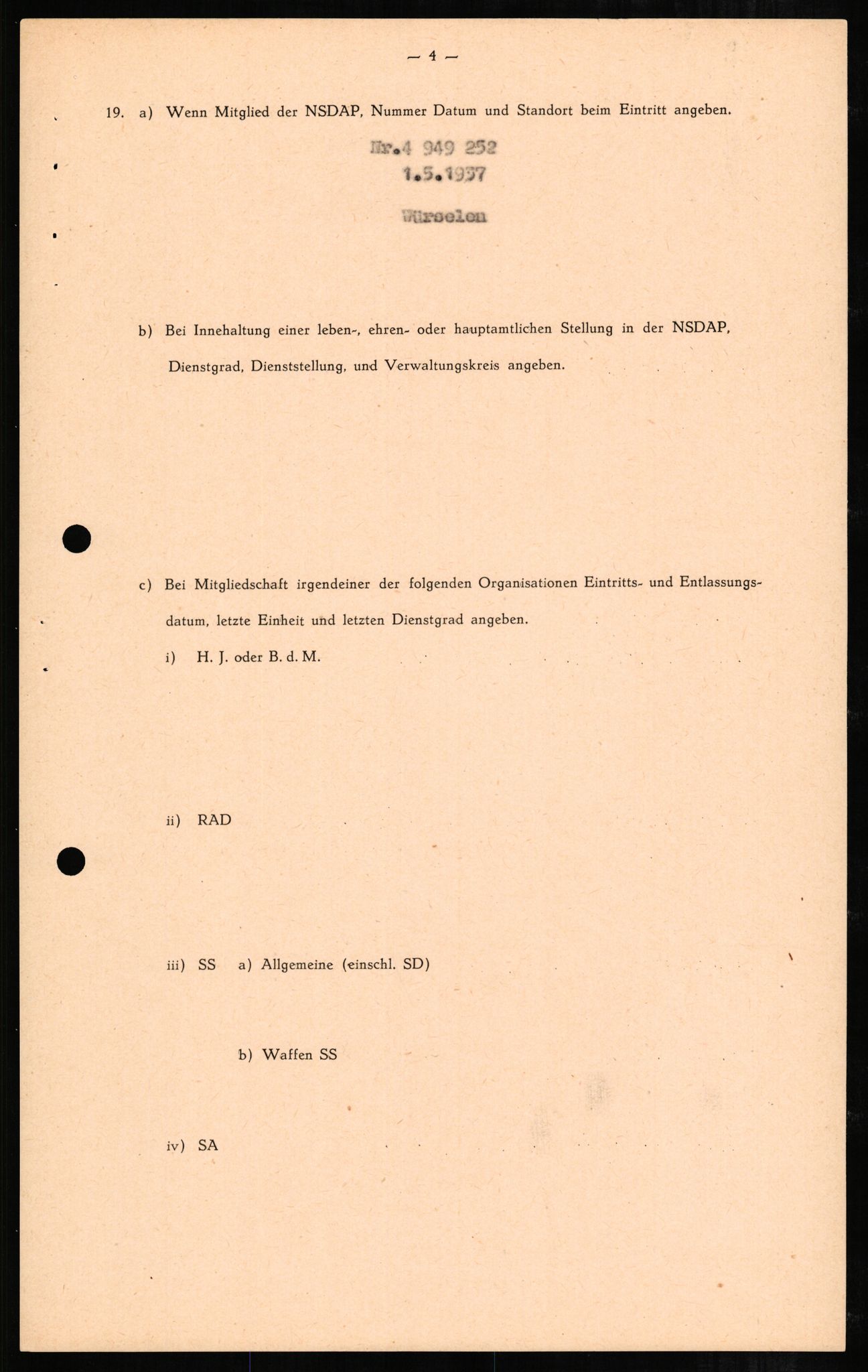 Forsvaret, Forsvarets overkommando II, RA/RAFA-3915/D/Db/L0003: CI Questionaires. Tyske okkupasjonsstyrker i Norge. Tyskere., 1945-1946, p. 570