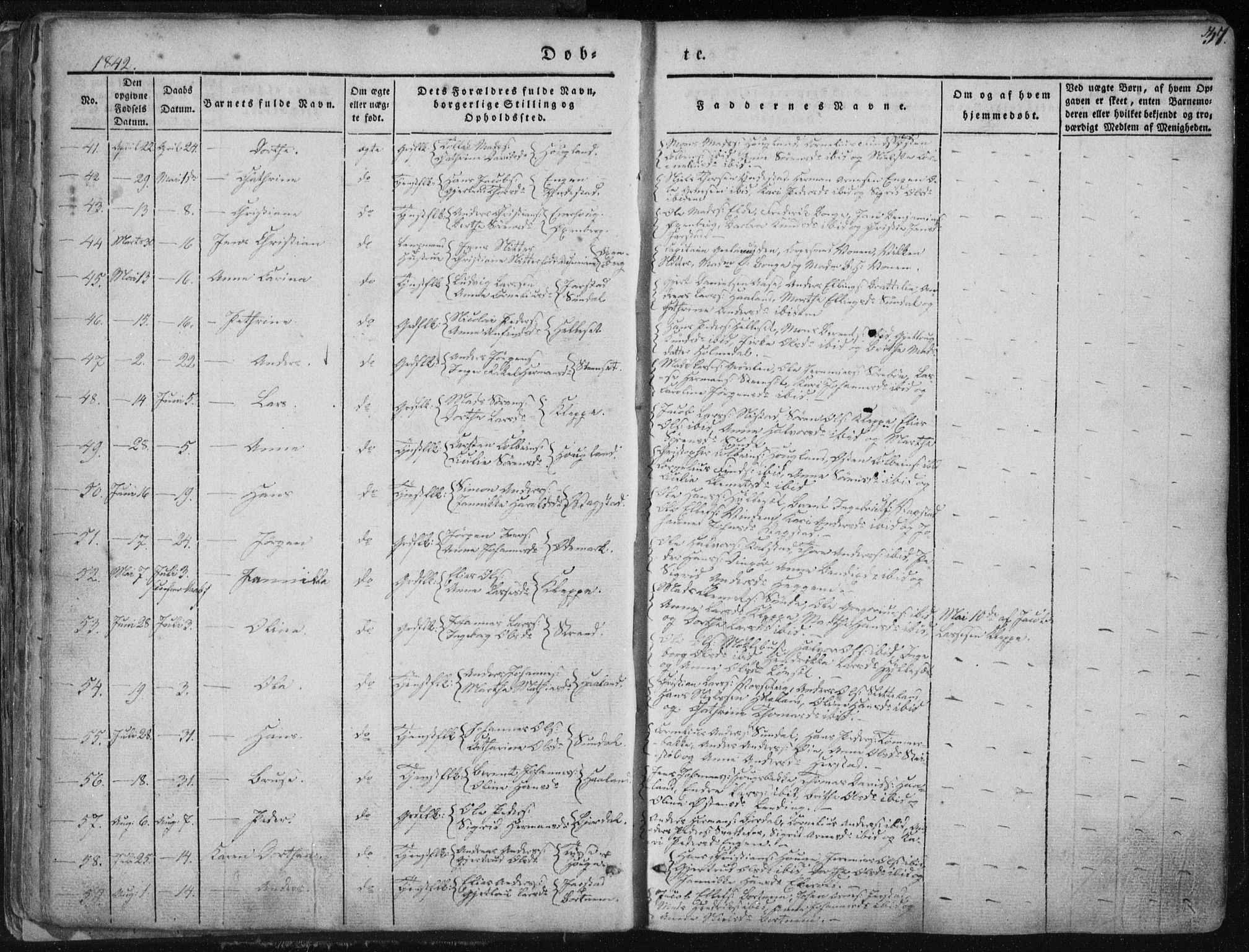 Fjaler sokneprestembete, AV/SAB-A-79801/H/Haa/Haaa/L0006: Parish register (official) no. A 6, 1835-1884, p. 37