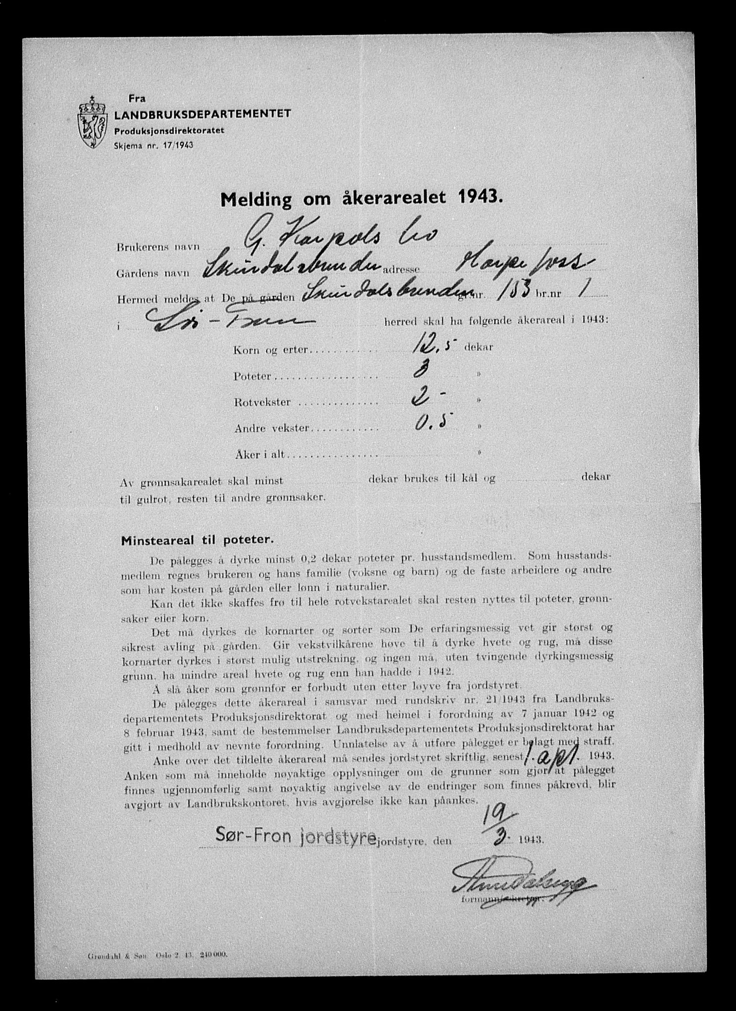 Justisdepartementet, Tilbakeføringskontoret for inndratte formuer, AV/RA-S-1564/H/Hc/Hcc/L0949: --, 1945-1947, p. 585