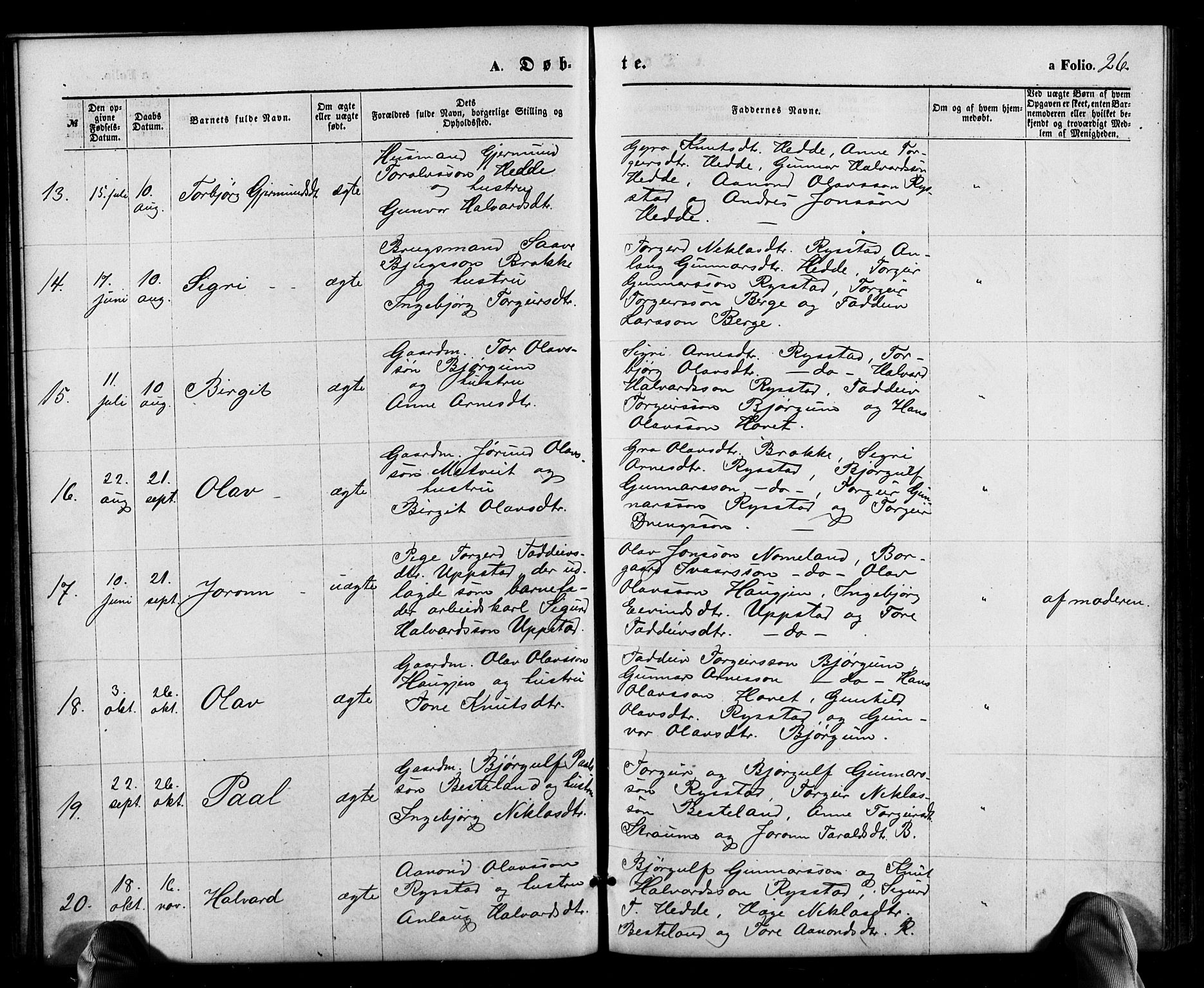 Valle sokneprestkontor, SAK/1111-0044/F/Fb/Fbb/L0002: Parish register (copy) no. B 2, 1875-1921, p. 26