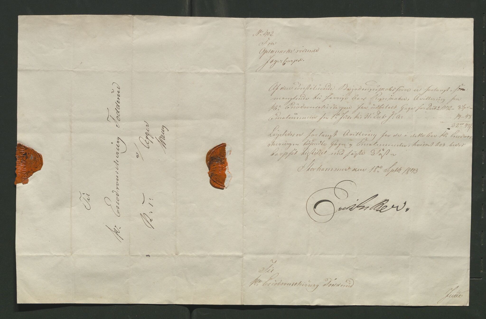 Åker i Vang, Hedmark, og familien Todderud, AV/SAH-ARK-010/J/Jc/L0001: Korrespondanse, 1706-1752, p. 105