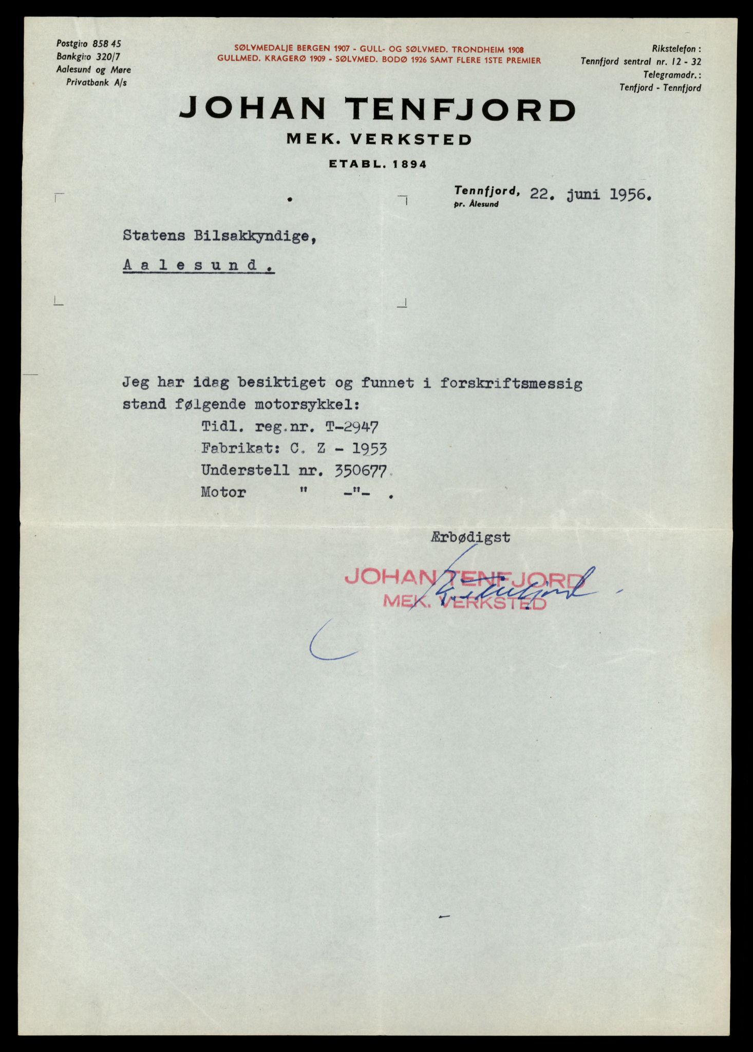 Møre og Romsdal vegkontor - Ålesund trafikkstasjon, AV/SAT-A-4099/F/Fe/L0039: Registreringskort for kjøretøy T 13361 - T 13530, 1927-1998, p. 2983