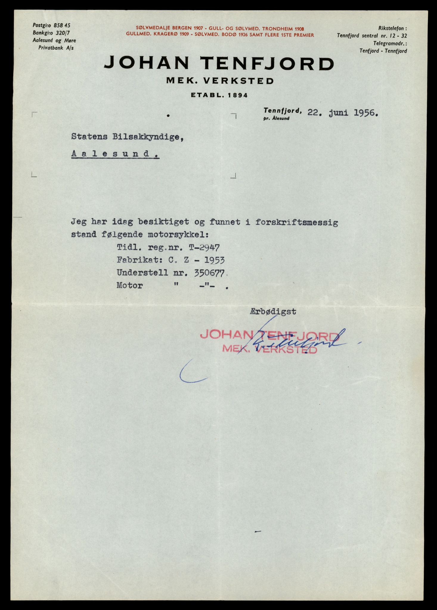 Møre og Romsdal vegkontor - Ålesund trafikkstasjon, SAT/A-4099/F/Fe/L0039: Registreringskort for kjøretøy T 13361 - T 13530, 1927-1998, p. 2983