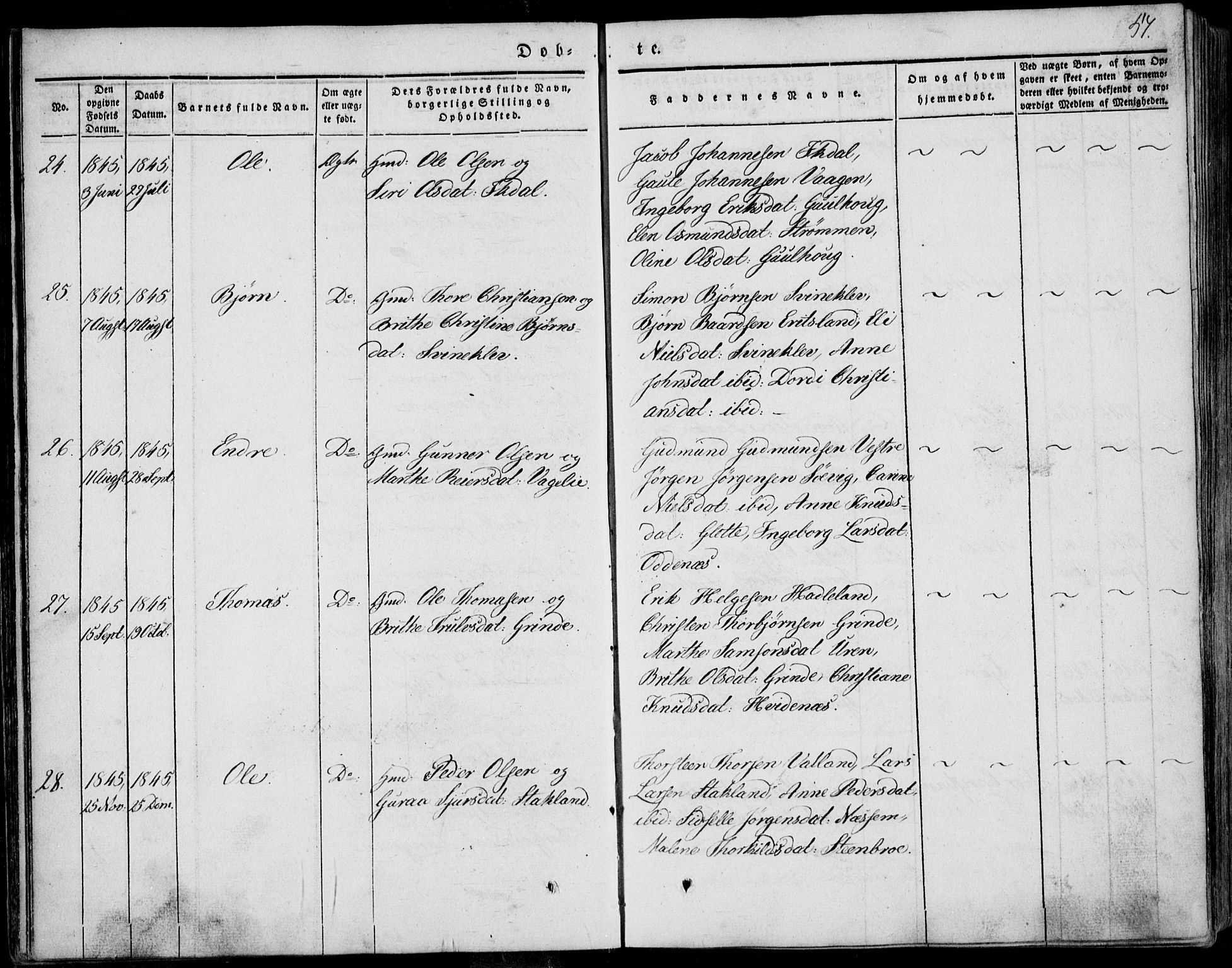 Skjold sokneprestkontor, AV/SAST-A-101847/H/Ha/Haa/L0006: Parish register (official) no. A 6.1, 1835-1858, p. 57