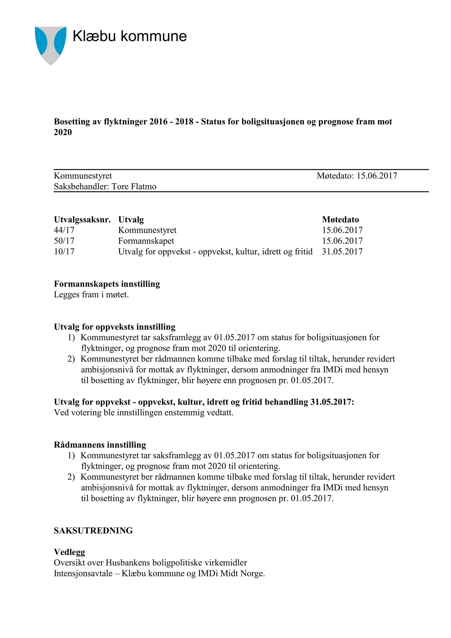 Klæbu Kommune, TRKO/KK/01-KS/L010: Kommunestyret - Møtedokumenter, 2017, p. 1272