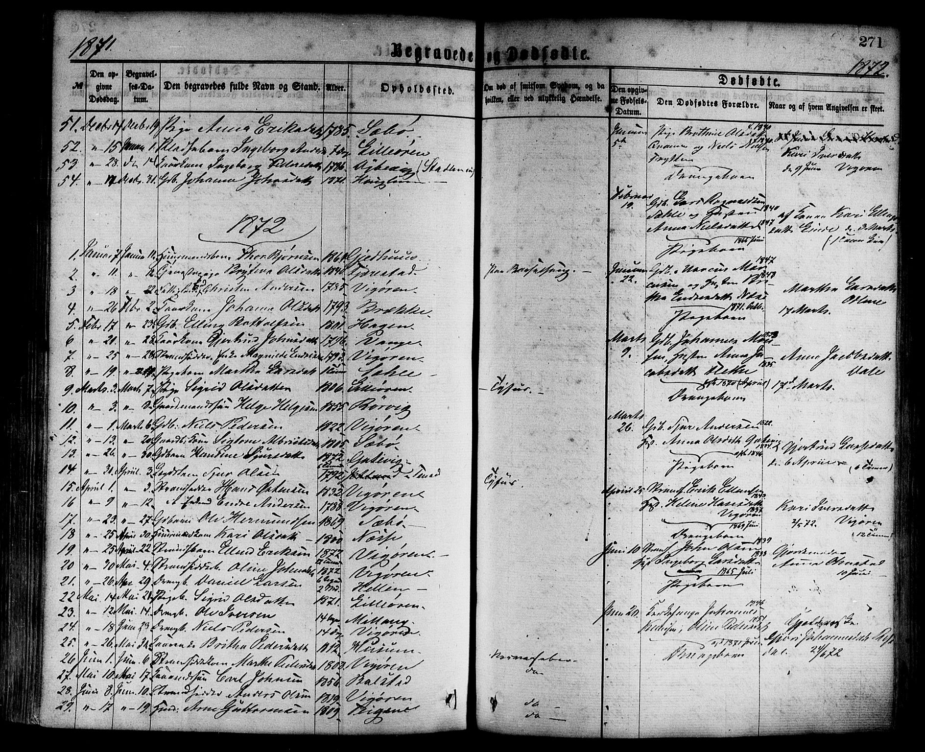 Vik sokneprestembete, AV/SAB-A-81501/H/Haa/Haaa/L0009: Parish register (official) no. A 9, 1866-1877, p. 271