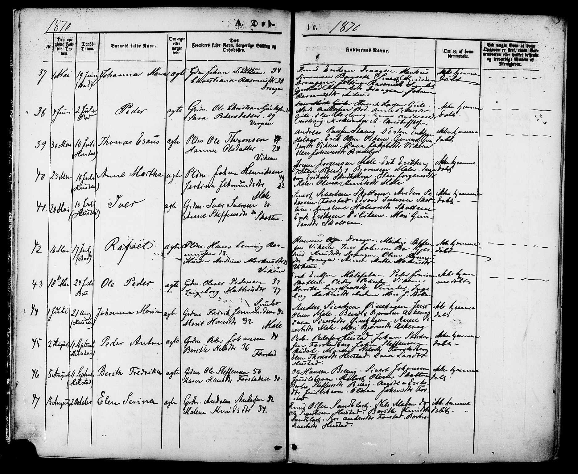 Ministerialprotokoller, klokkerbøker og fødselsregistre - Møre og Romsdal, AV/SAT-A-1454/566/L0768: Parish register (official) no. 566A07, 1869-1881, p. 8