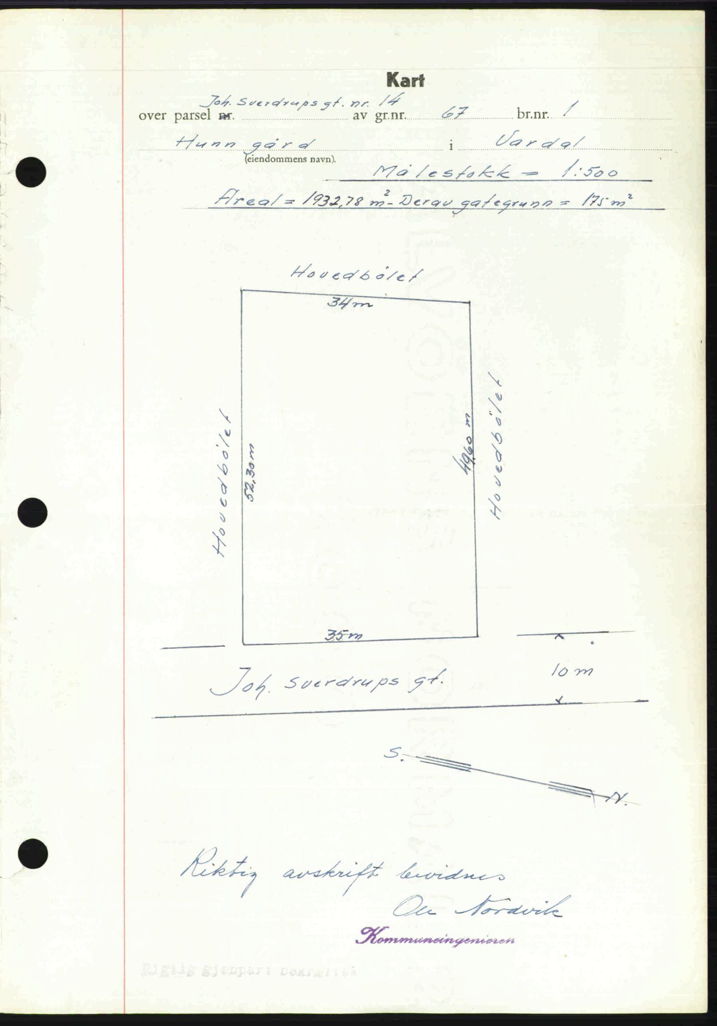 Toten tingrett, SAH/TING-006/H/Hb/Hbc/L0020: Mortgage book no. Hbc-20, 1948-1948, Diary no: : 3503/1948