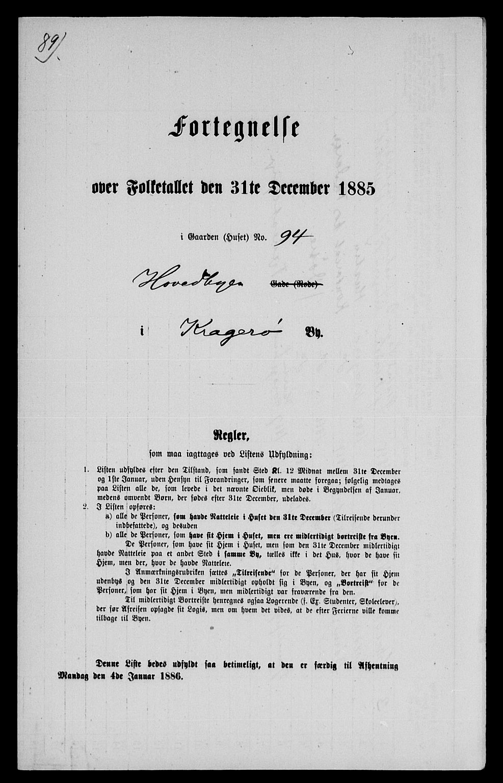 SAKO, 1885 census for 0801 Kragerø, 1885, p. 1210