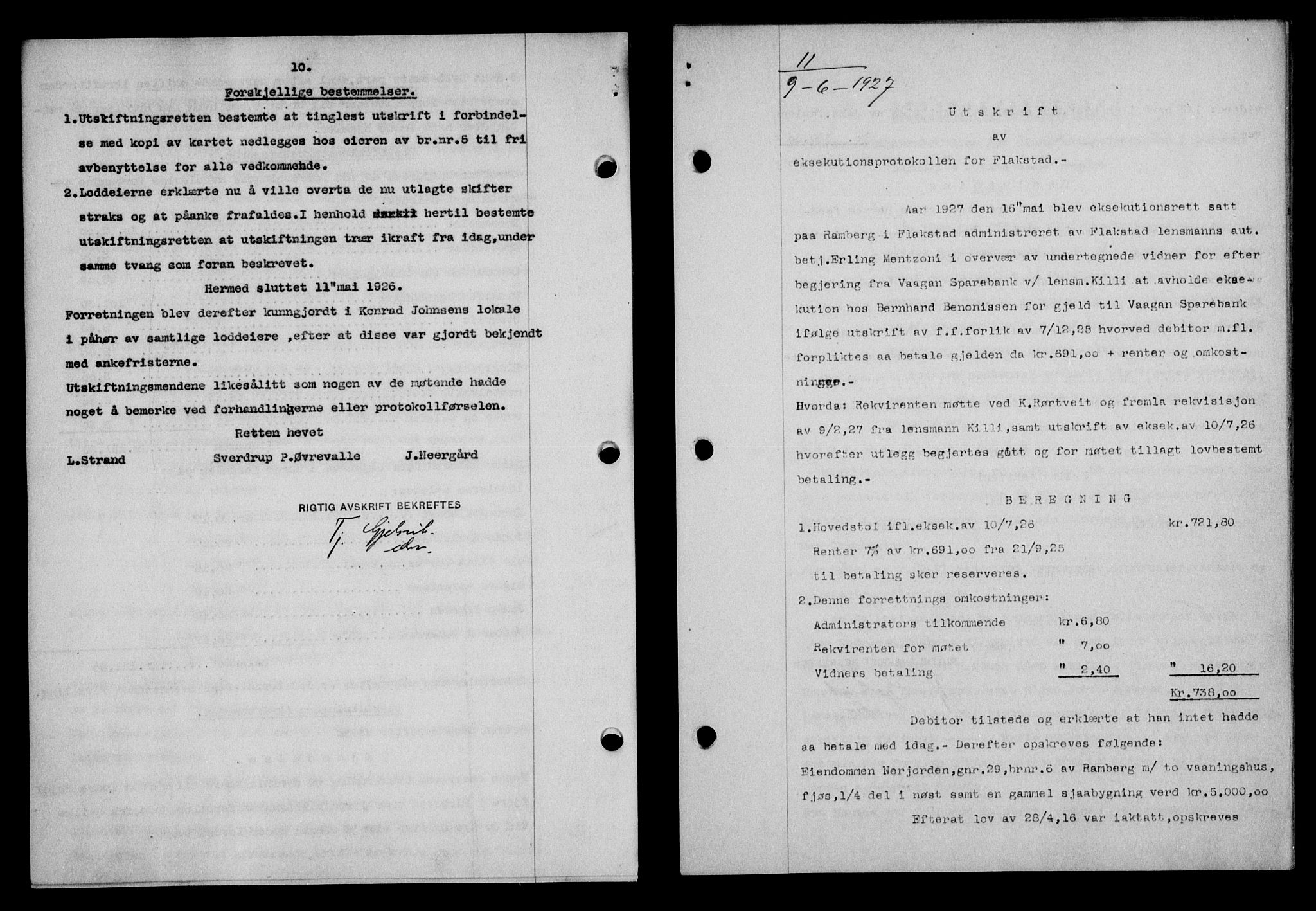 Lofoten sorenskriveri, SAT/A-0017/1/2/2C/L0015b: Mortgage book no. 15b, 1927-1927, Deed date: 09.06.1927