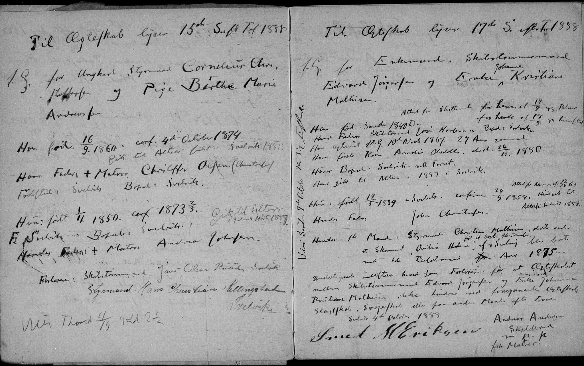 Strømm kirkebøker, AV/SAKO-A-322/H/Ha/L0001: Banns register no. 1, 1887-1892