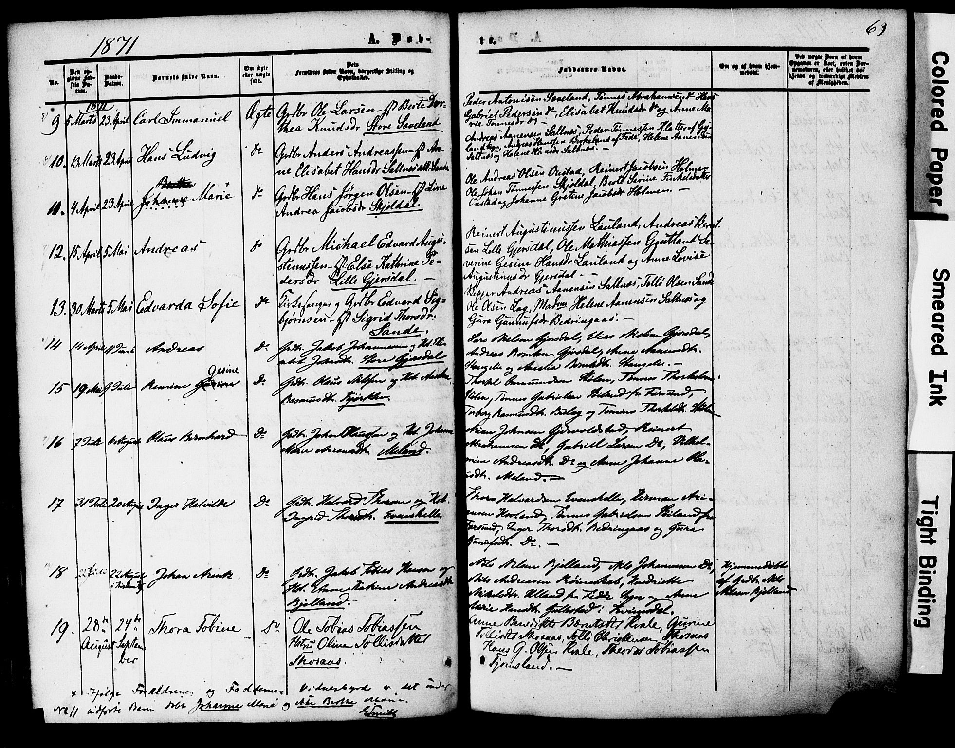 Herad sokneprestkontor, AV/SAK-1111-0018/F/Fa/Faa/L0005: Parish register (official) no. A 5, 1853-1886, p. 63