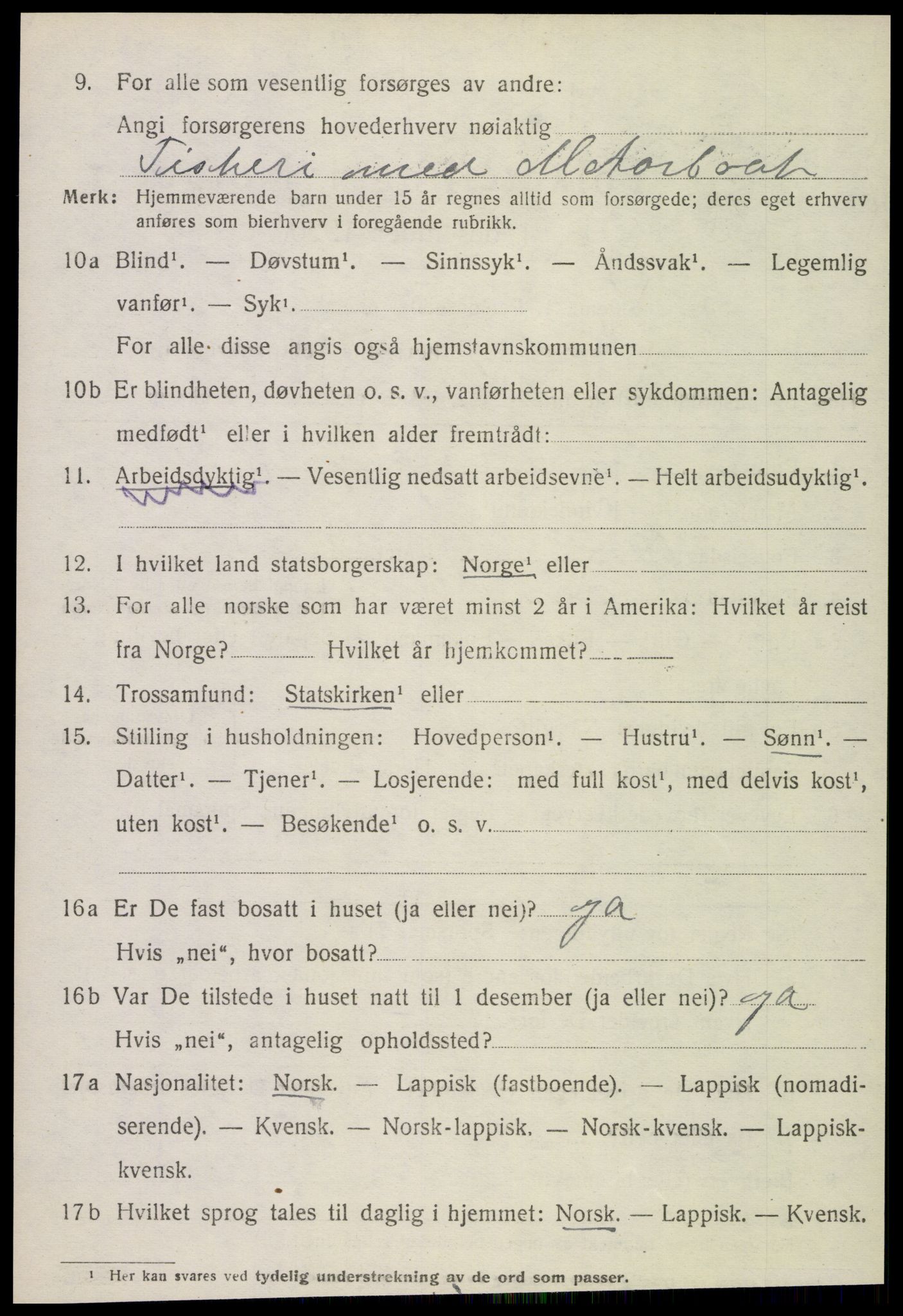 SAT, 1920 census for Rødøy, 1920, p. 5325