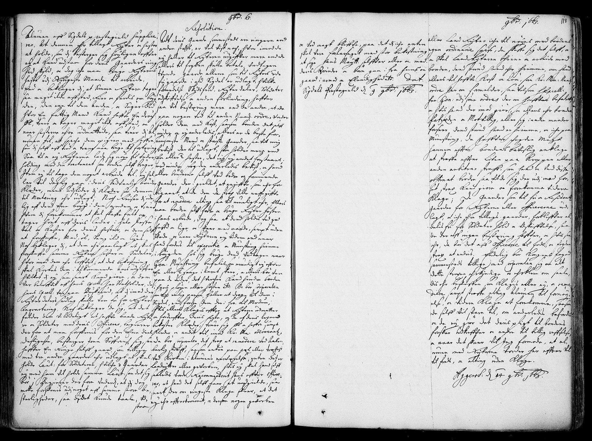 Stattholderembetet 1572-1771, AV/RA-EA-2870/Ad/L0001: Supplikasjons- og resolusjonsprotokoll, 1662-1669, p. 117b-118a
