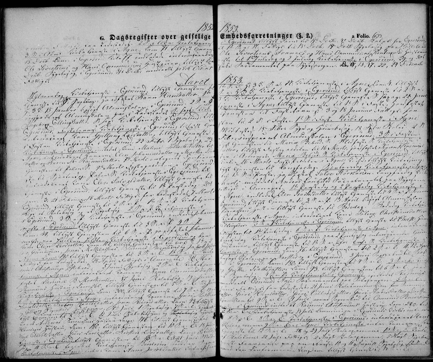 Eigersund sokneprestkontor, SAST/A-101807/S08/L0013: Parish register (official) no. A 12.2, 1850-1865, p. 633