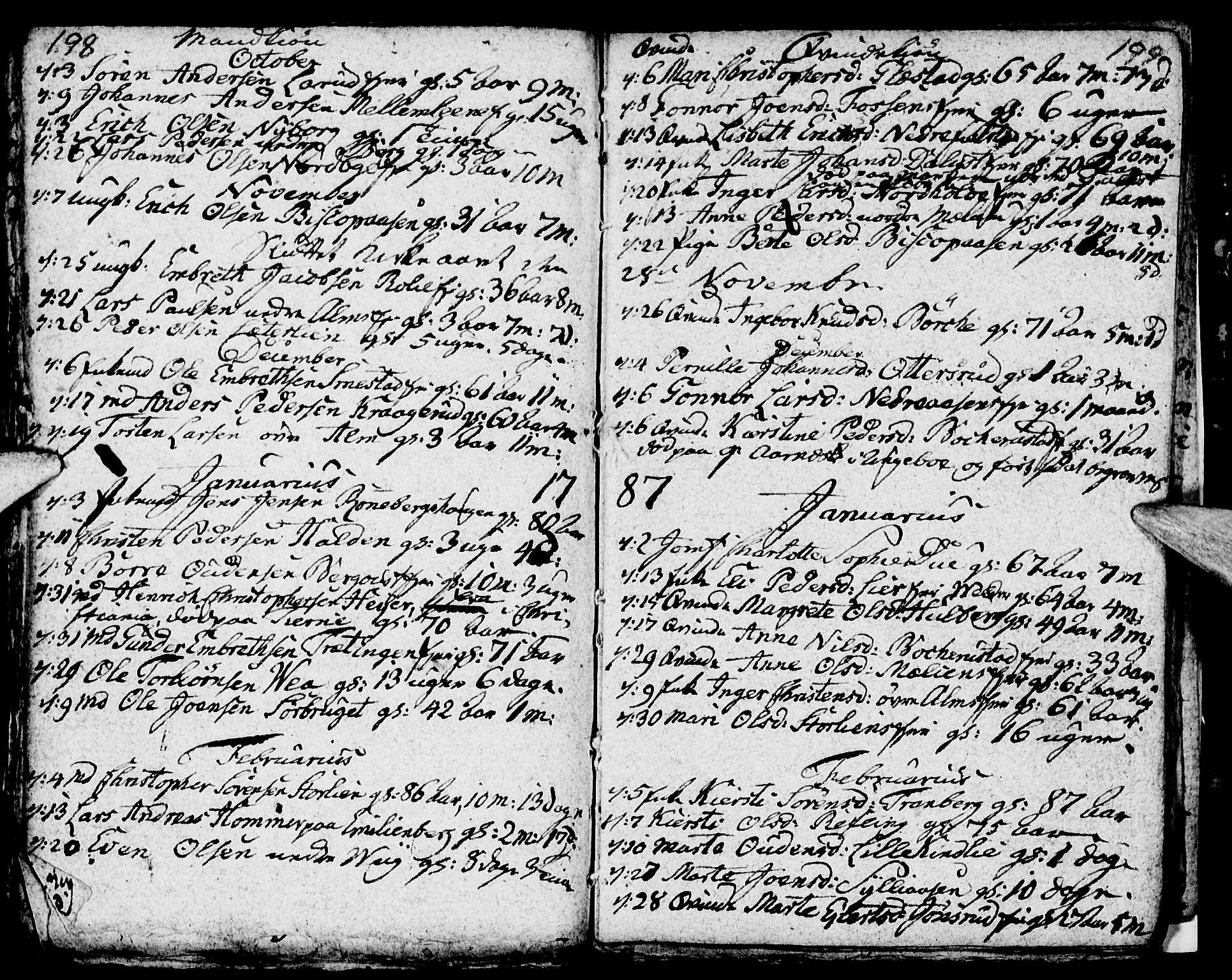 Ringsaker prestekontor, AV/SAH-PREST-014/I/Ia/L0005/0004: Parish register draft no. 5.4, 1785-1789, p. 198-199