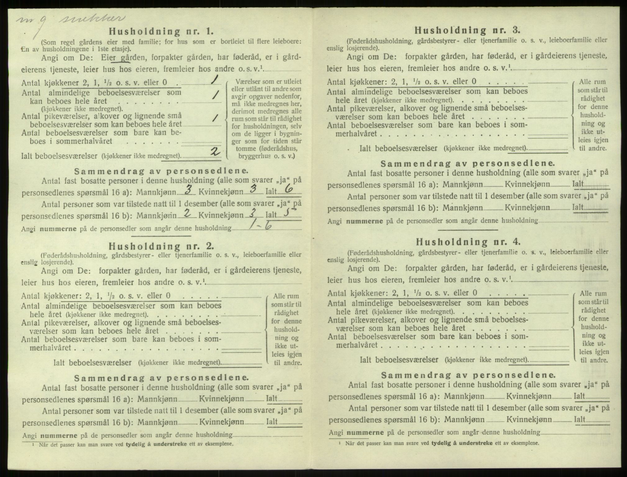 SAB, 1920 census for Modalen, 1920, p. 82