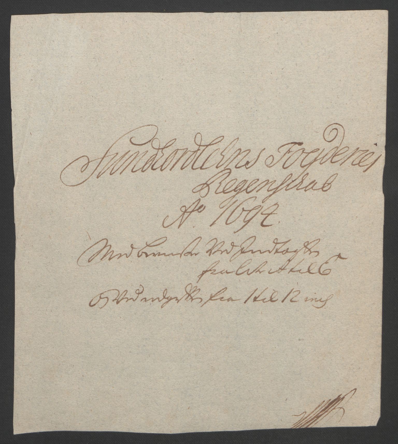 Rentekammeret inntil 1814, Reviderte regnskaper, Fogderegnskap, AV/RA-EA-4092/R48/L2975: Fogderegnskap Sunnhordland og Hardanger, 1694, p. 3