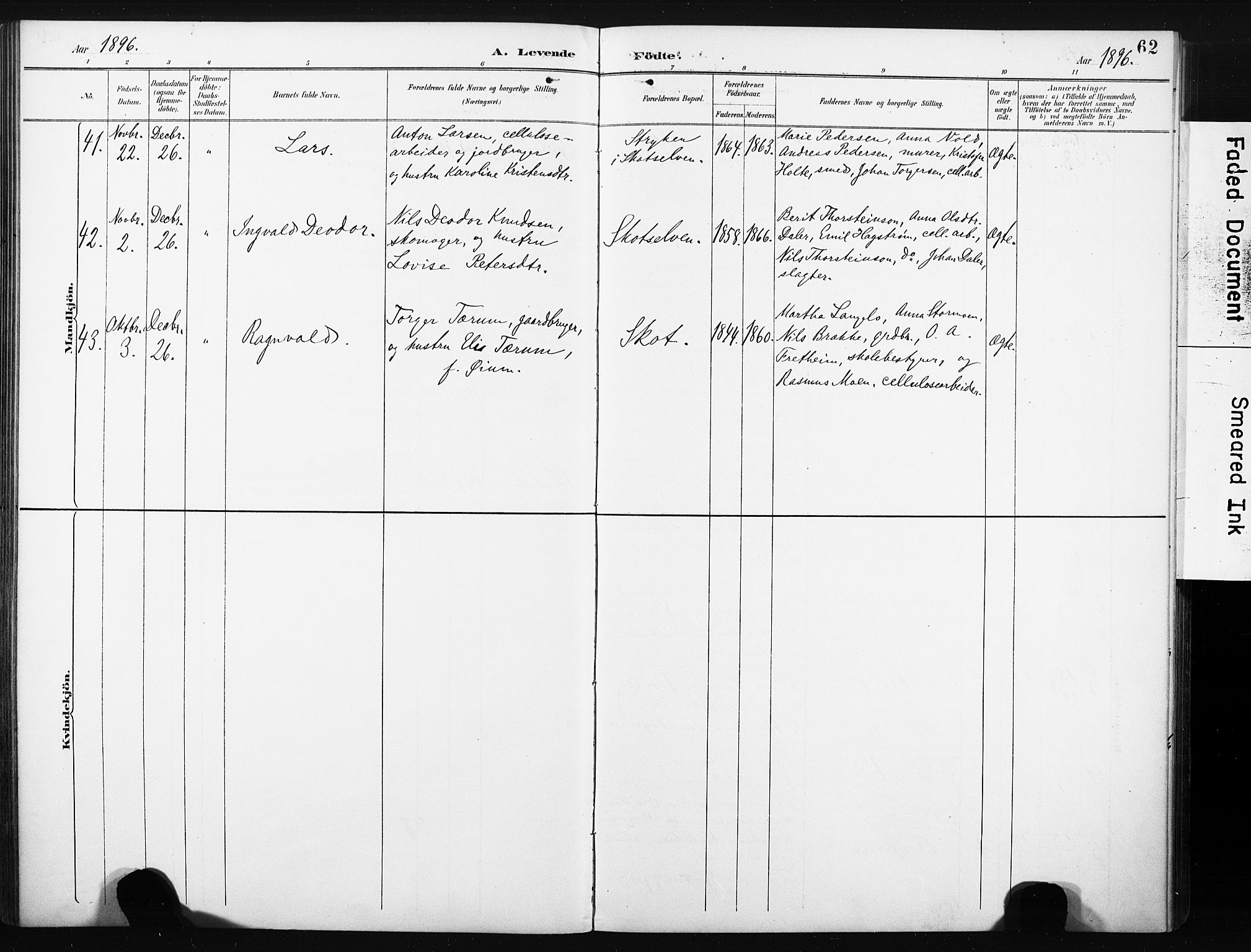 Eiker kirkebøker, AV/SAKO-A-4/F/Fc/L0002: Parish register (official) no. III 2, 1889-1897, p. 62