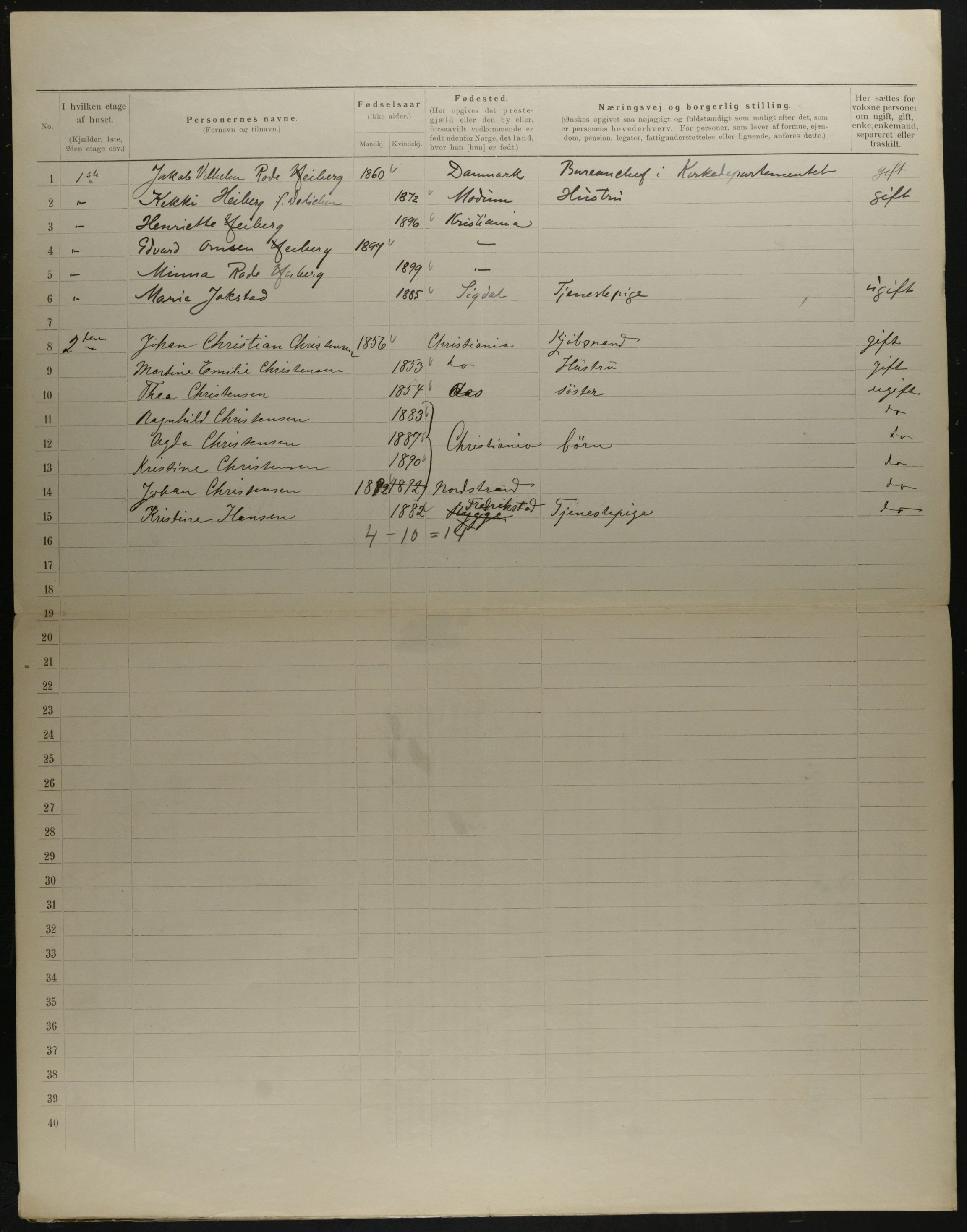 OBA, Municipal Census 1901 for Kristiania, 1901, p. 12817