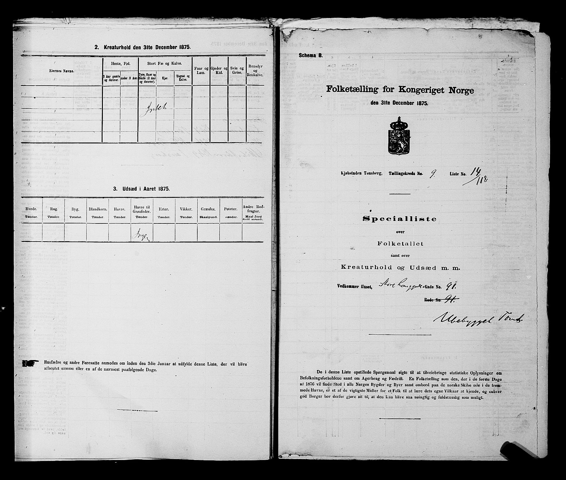 SAKO, 1875 census for 0705P Tønsberg, 1875, p. 294