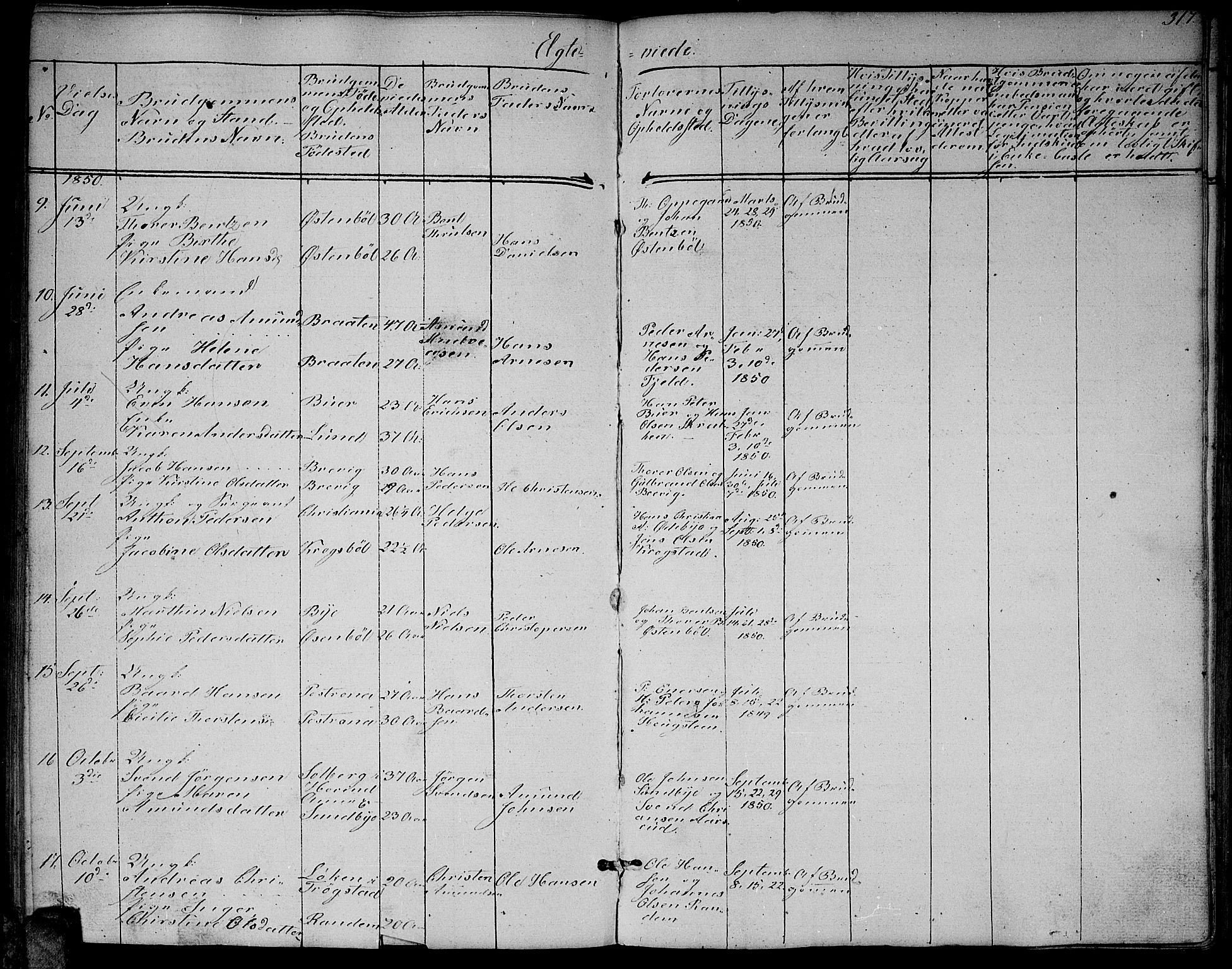 Enebakk prestekontor Kirkebøker, SAO/A-10171c/G/Ga/L0004: Parish register (copy) no. I 4, 1850-1866, p. 317