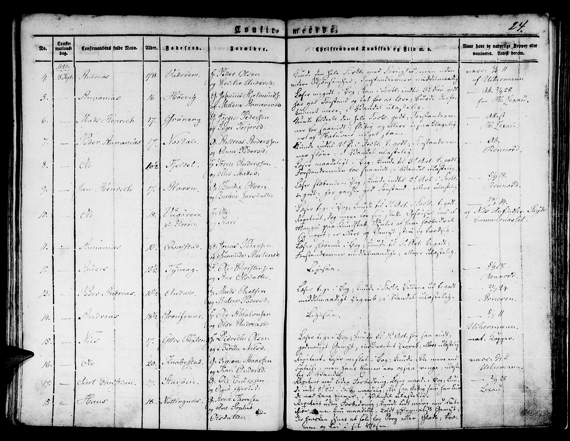 Kinn sokneprestembete, SAB/A-80801/H/Haa/Haaa/L0004/0001: Parish register (official) no. A 4I, 1822-1840, p. 24