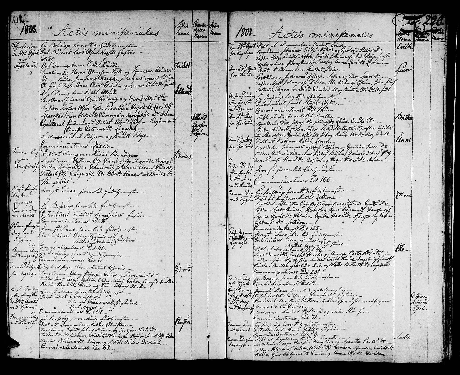 Leikanger sokneprestembete, AV/SAB-A-81001/H/Haa/Haaa/L0005: Parish register (official) no. A 5, 1792-1809, p. 220