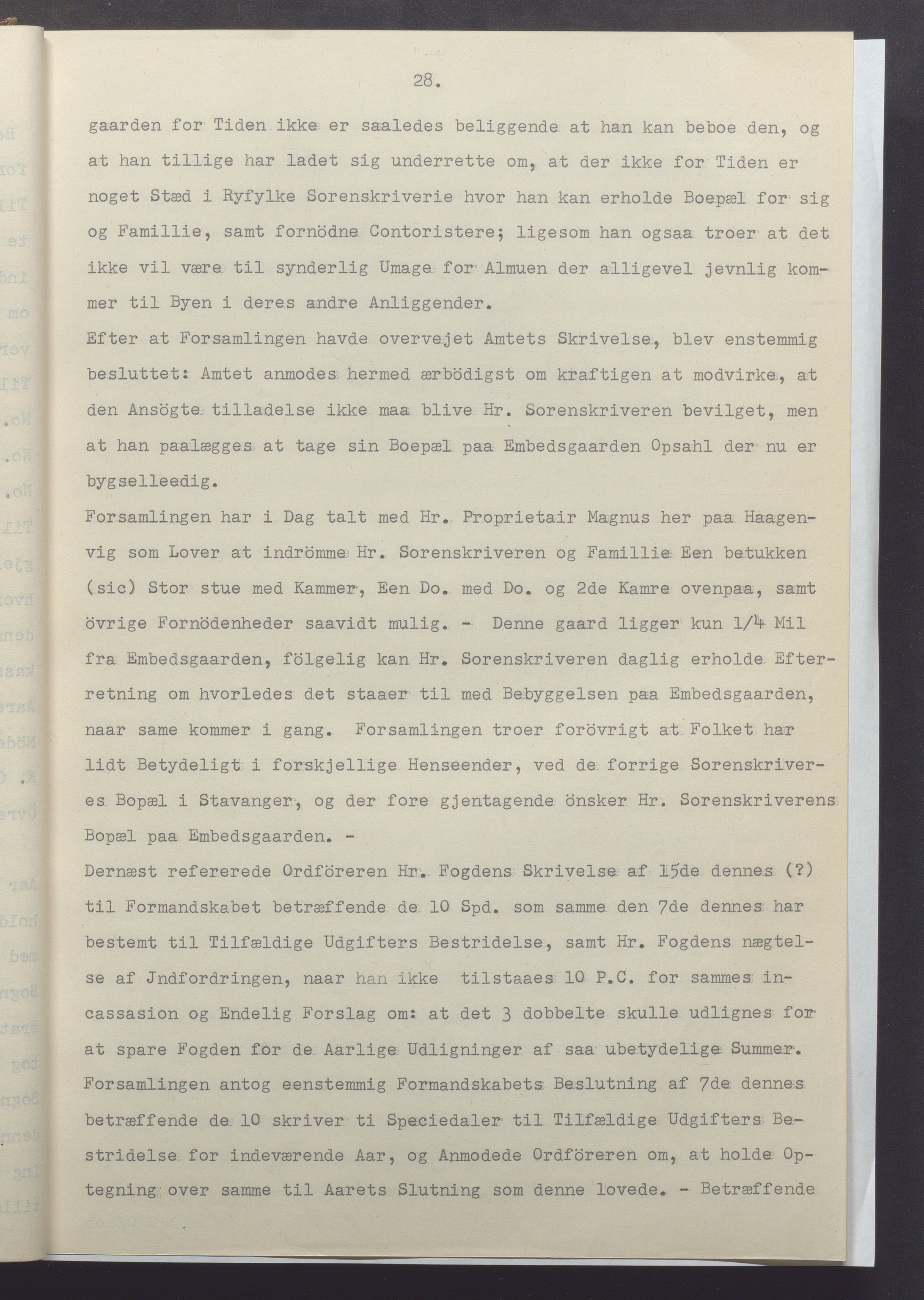 Vikedal kommune - Formannskapet, IKAR/K-100598/A/Ac/L0001: Avskrift av møtebok, 1837-1874, p. 28