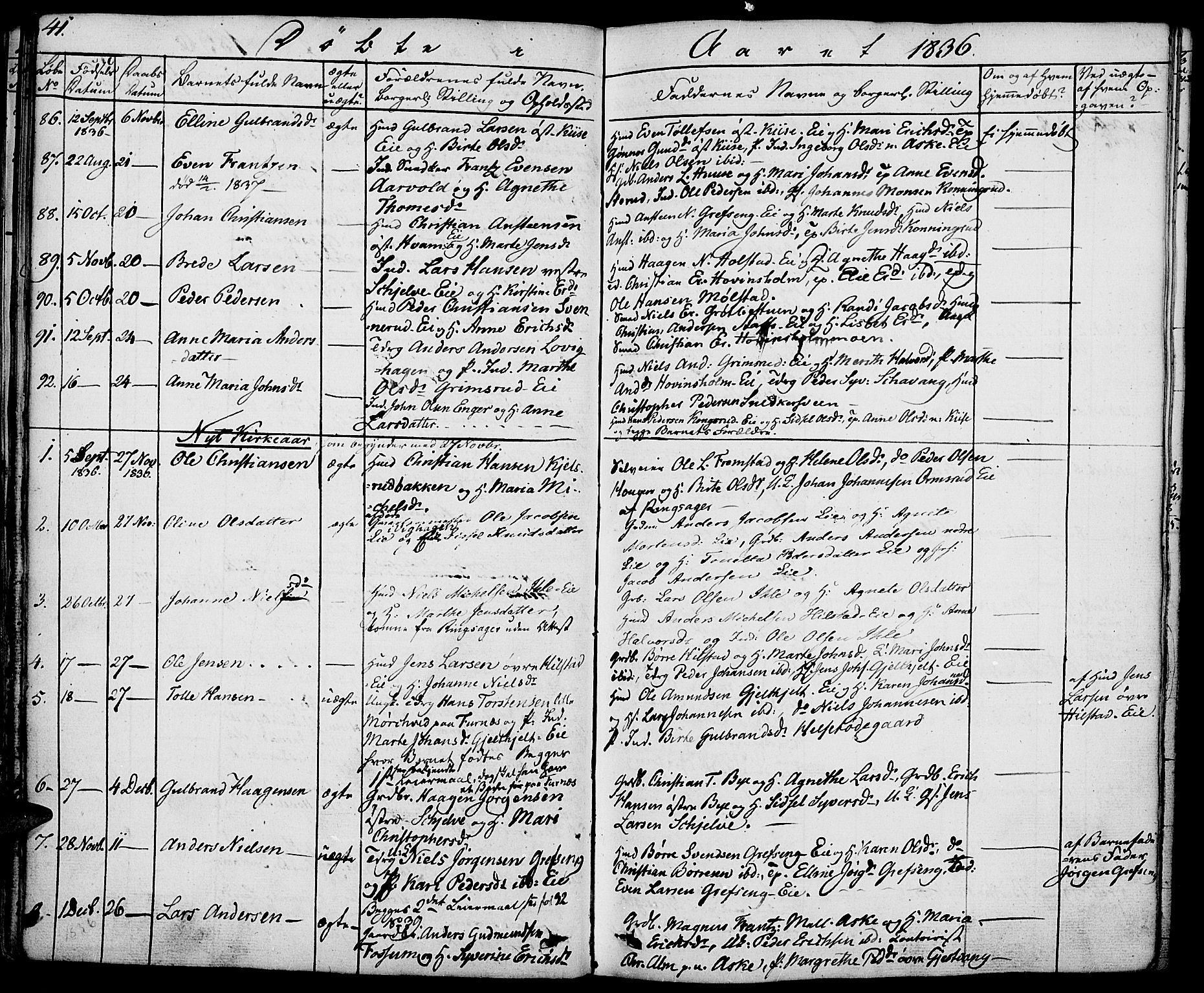 Nes prestekontor, Hedmark, AV/SAH-PREST-020/K/Ka/L0003: Parish register (official) no. 3, 1827-1851, p. 41