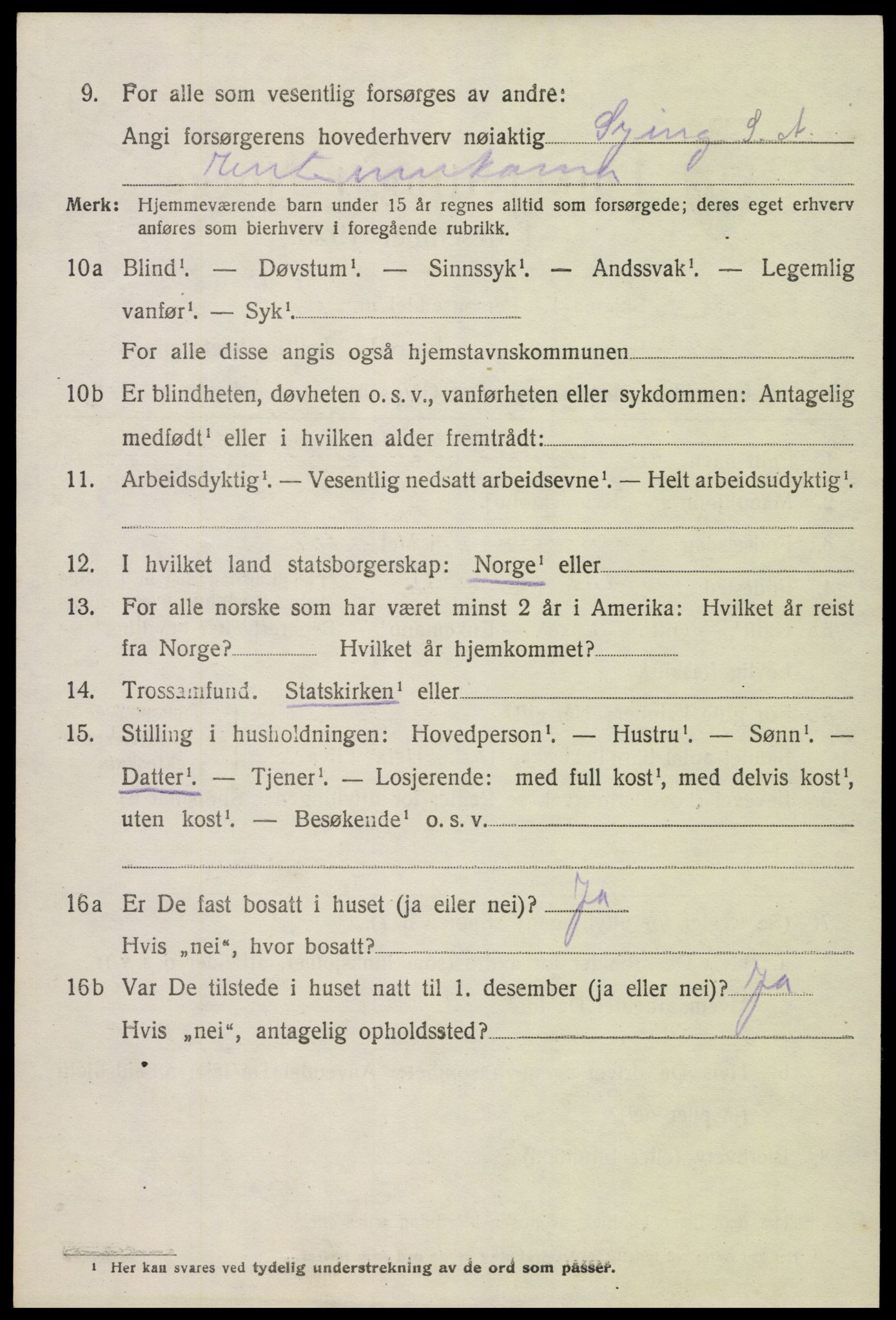 SAK, 1920 census for Hornnes, 1920, p. 996
