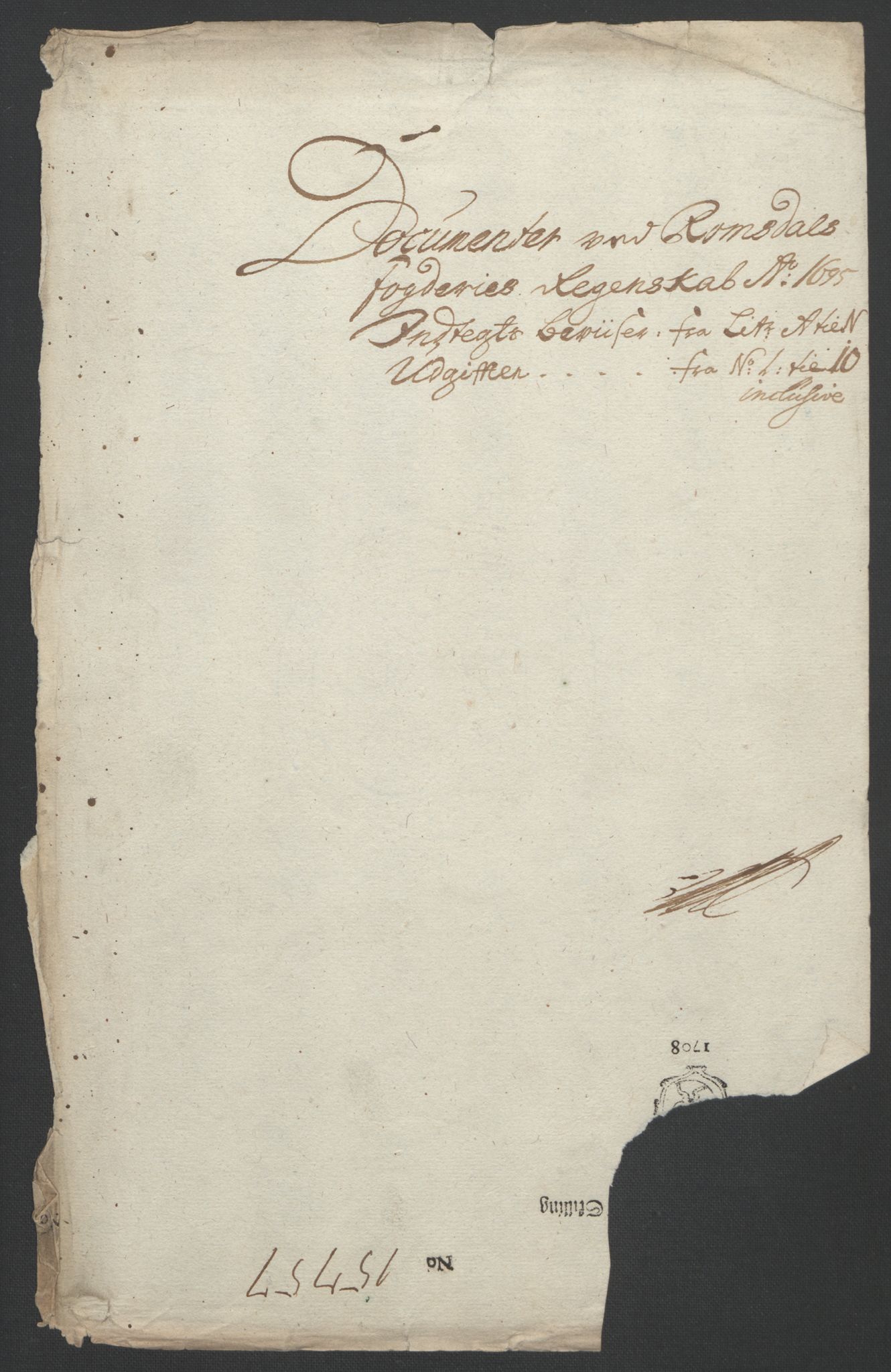 Rentekammeret inntil 1814, Reviderte regnskaper, Fogderegnskap, RA/EA-4092/R55/L3652: Fogderegnskap Romsdal, 1695-1696, p. 131