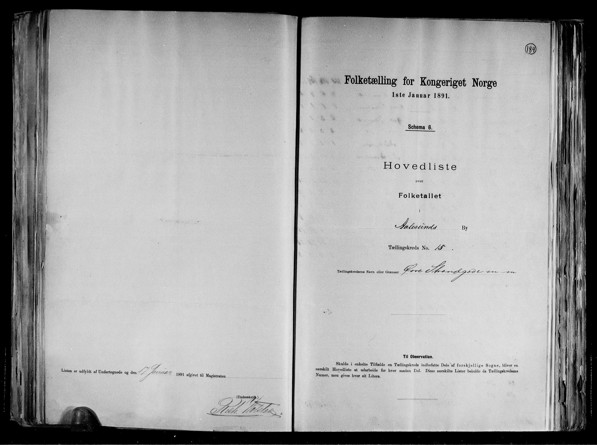 RA, 1891 census for 1501 Ålesund, 1891, p. 33
