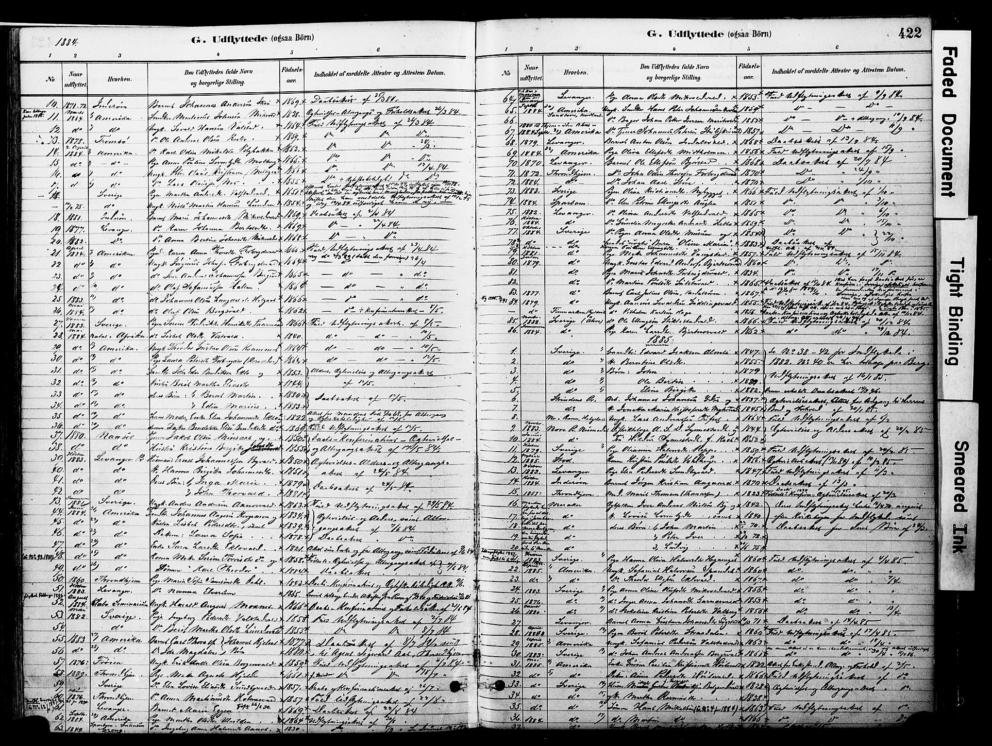 Ministerialprotokoller, klokkerbøker og fødselsregistre - Nord-Trøndelag, SAT/A-1458/723/L0244: Parish register (official) no. 723A13, 1881-1899, p. 422