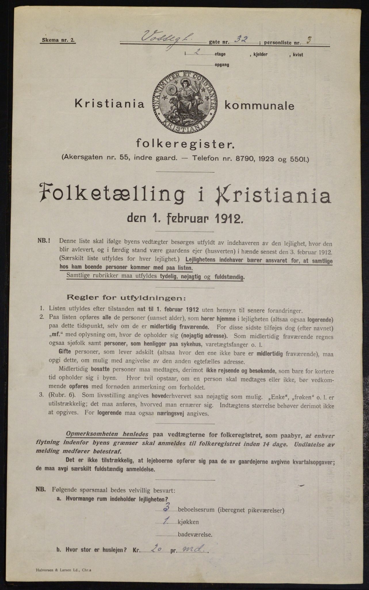 OBA, Municipal Census 1912 for Kristiania, 1912, p. 125523